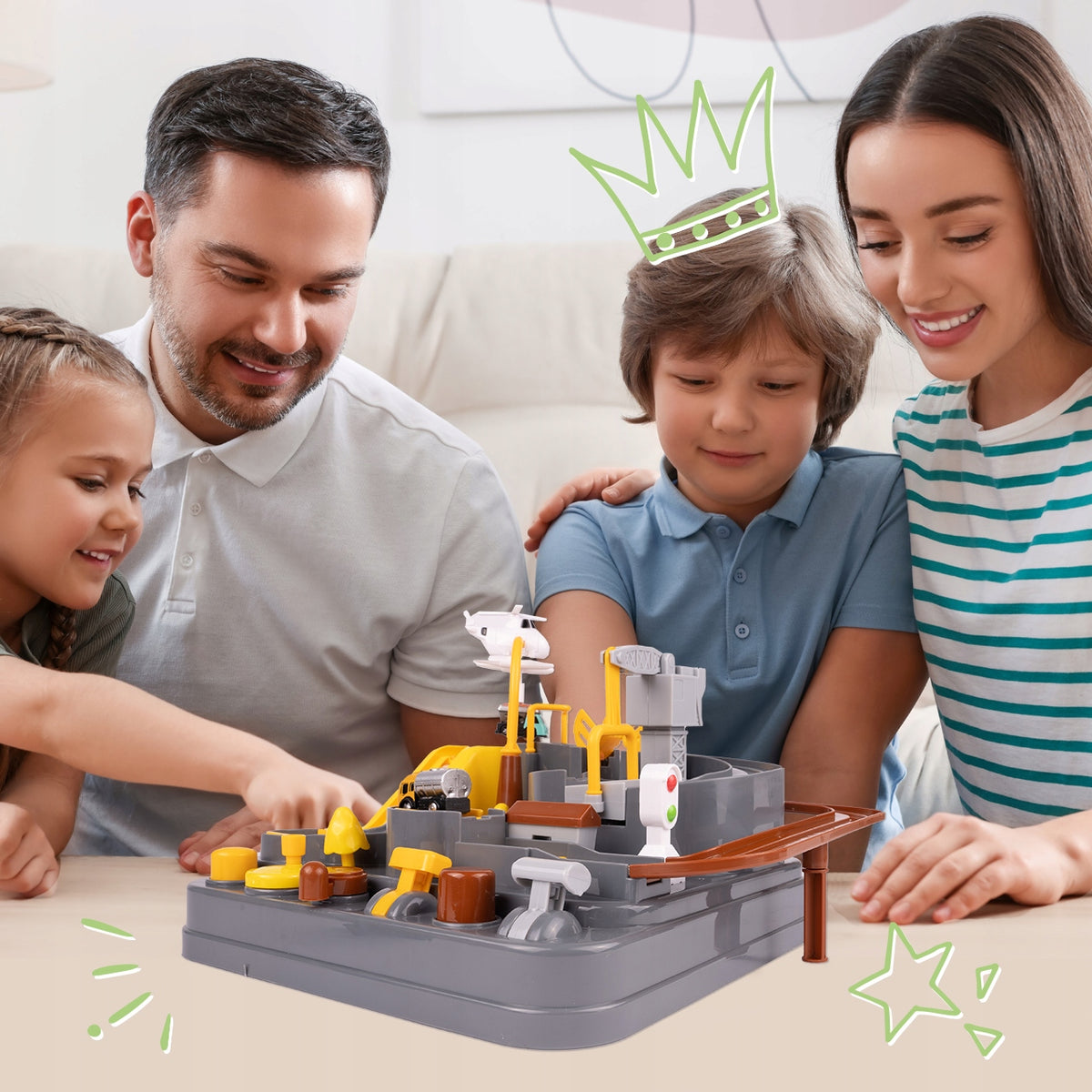 SLIDE MANUAL TRACK CAR PARKING CAR GAME FOR CHILDREN Manufacturer code 110215