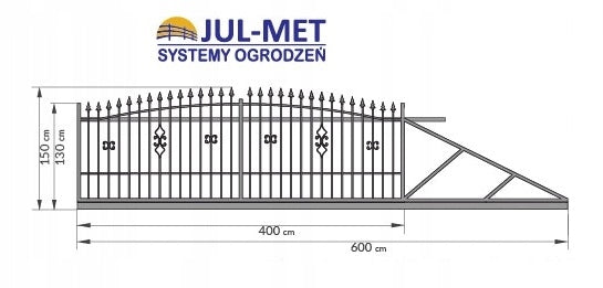 SLIDING ANIA 2 sliding forged entrance gate Brand JUL-MET