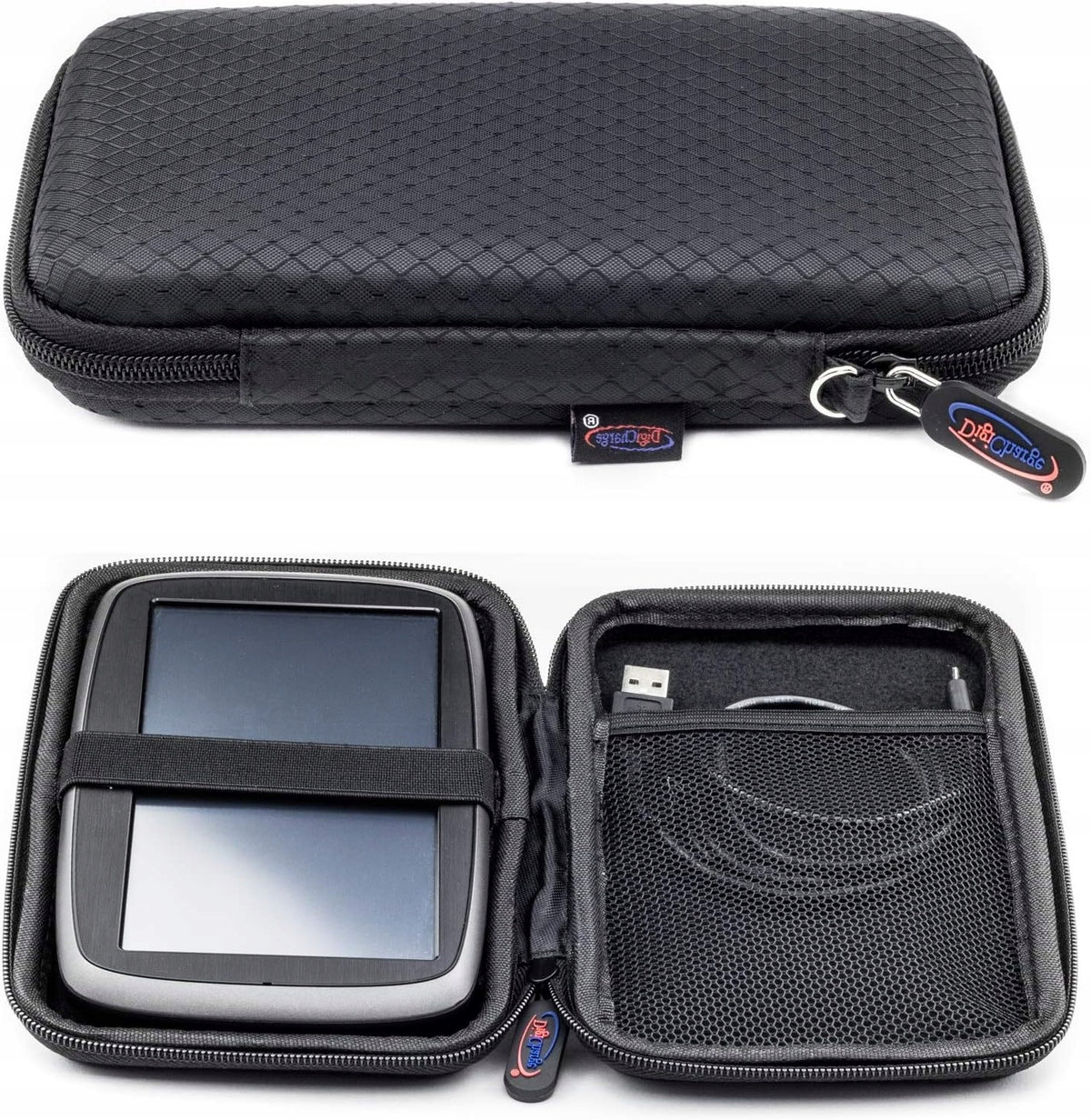 SLIM STIFF FUTERAL EVA FOR GPS 6 INCHES BLACK WITH STRAP