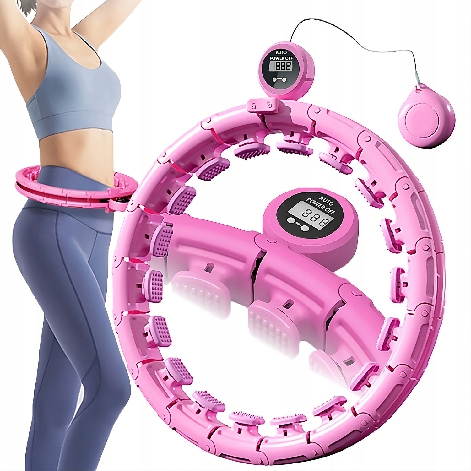 SLIMMING HULA HOOP WITH SMART LOAD WITH COUNTER AND HULA HOOP STUDS