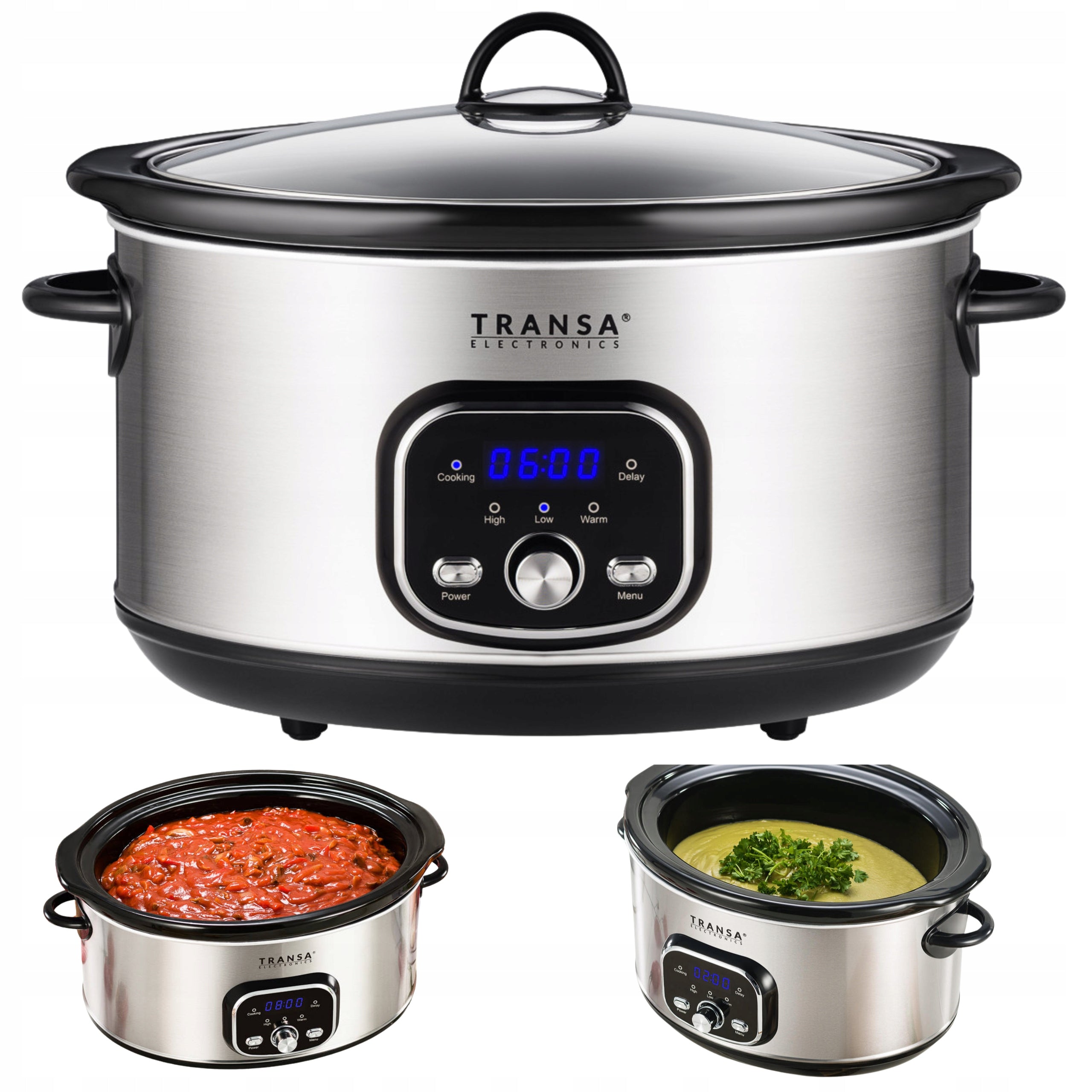 SLOW COOKER Ceramic pot with SlowCooker TRANSA 4,5L 280W