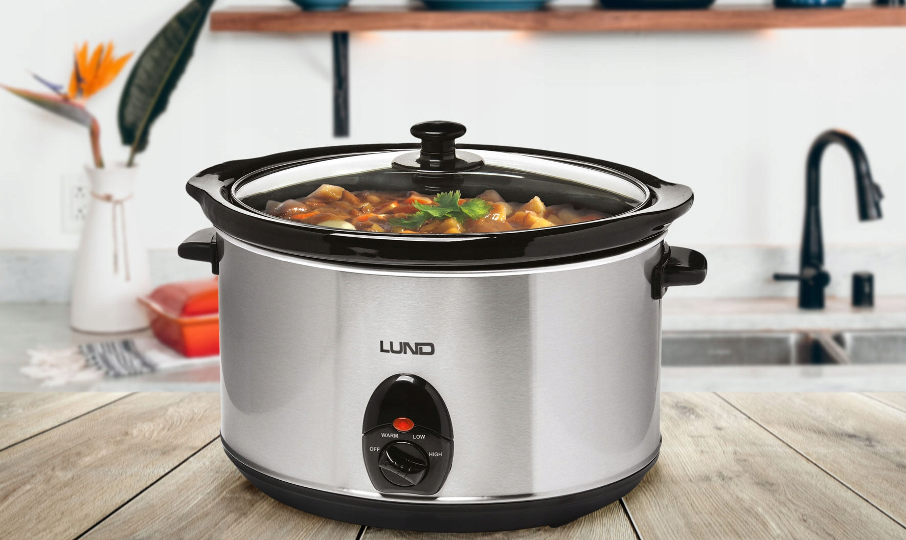 SLOW COOKER ELECTRIC SLOW COOKER POT 5,6L 320W BOWL CERAMIC Brand Lund