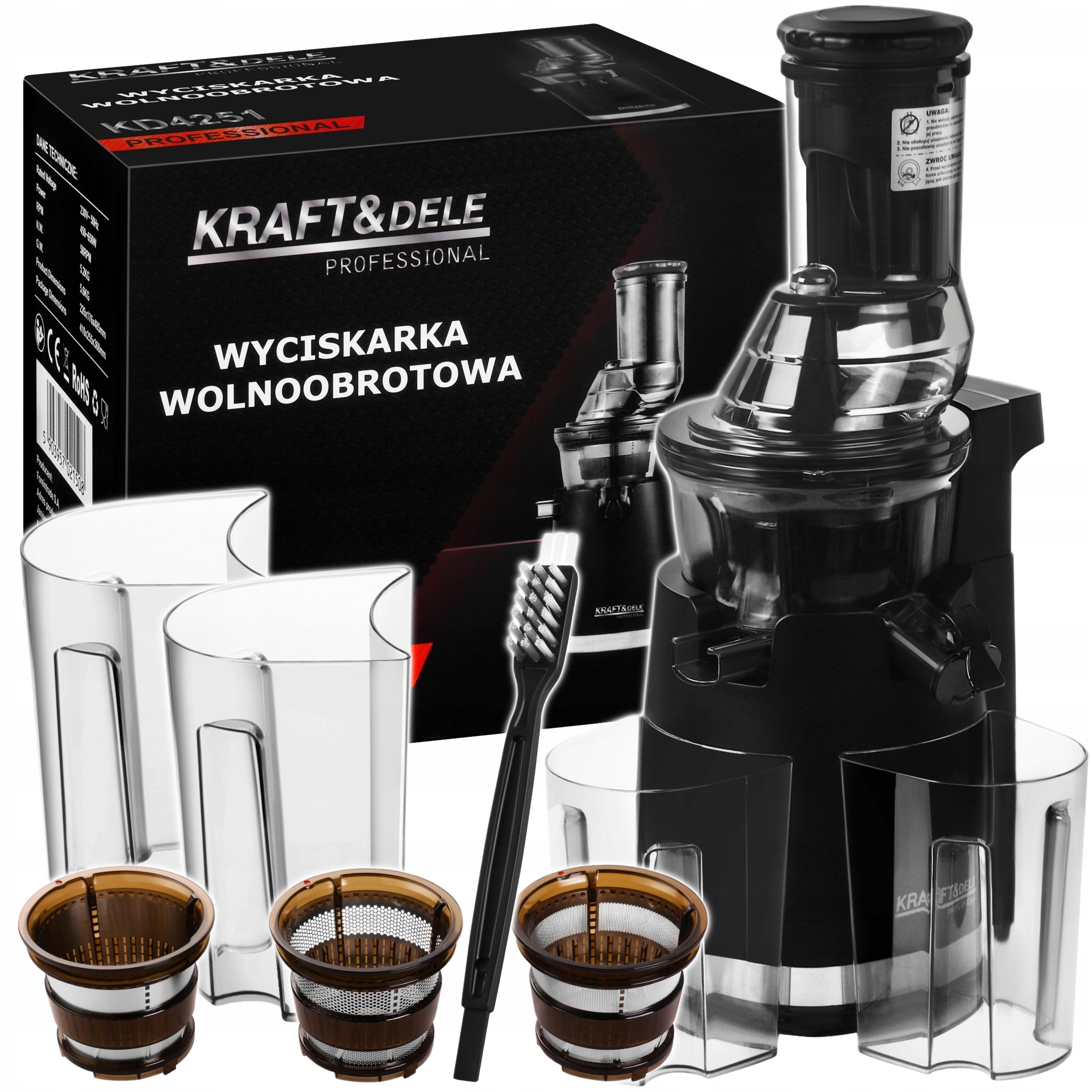 SLOW JUICE JUICER 650W FRUIT AND VEGETABLE JUICER