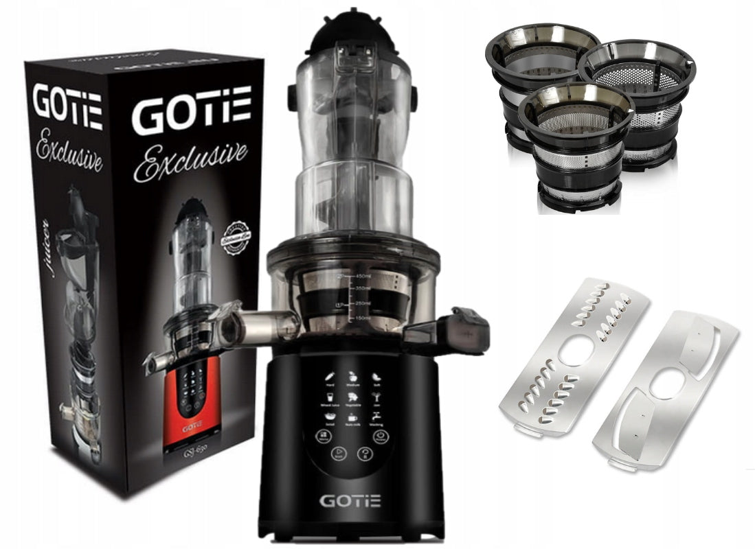 SLOW JUICER GOTIE BLACK GSJ-630 STRONG RELIABLE STRONG 3IN1 Brand Gotie