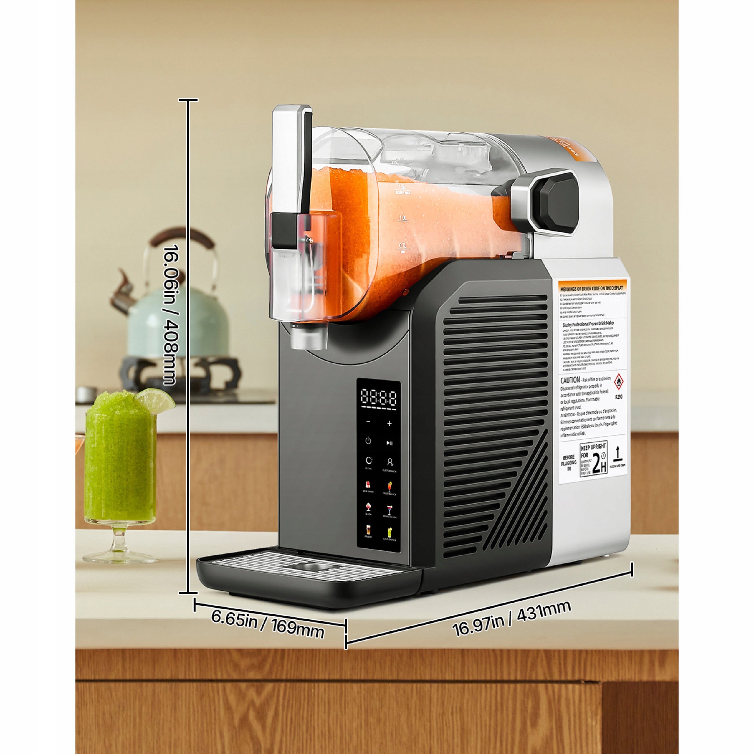 SLUSHIE MAKER MACHINE ICE CREAM MACHINE 2L MARGARITA WITHOUT ICE GRANITA Brand Vevor