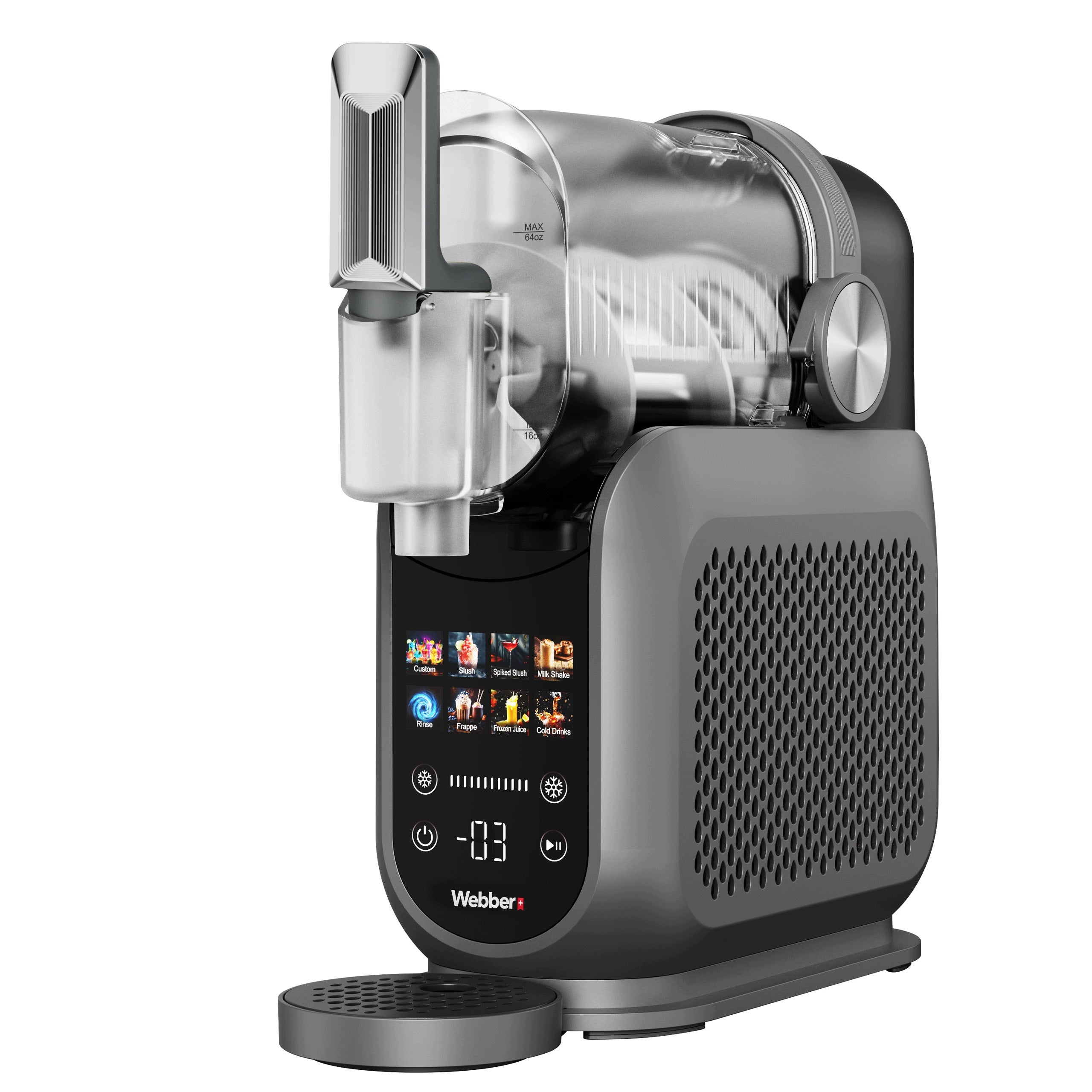 SLUSHY MACHINE FOR ITALIAN ICE CREAM GRANITY WEBBER PRO 1,8 L 220 IN 8 PRGRAMS Packaging status original