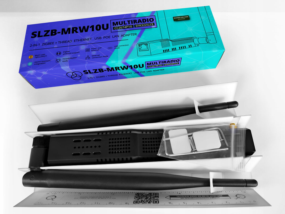 SLZB-MRW10U ZigBee Thread Z-Wave PoE USB WiFi ESP32 ETH MQTT ZHA HA adapter Manufacturer code Koordynator ZigBee Z-Wave Thread SLZB-MRW10