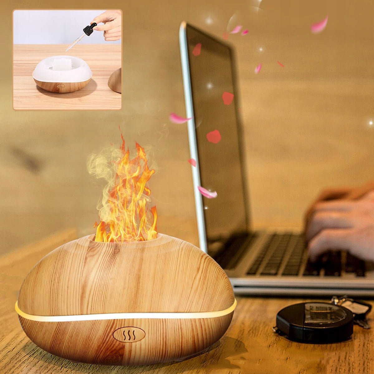 SMALL AROMATHERAPY DIFFUSER, HUMIDIFIER WITH 7 COLORED LIGHTS Medical device no