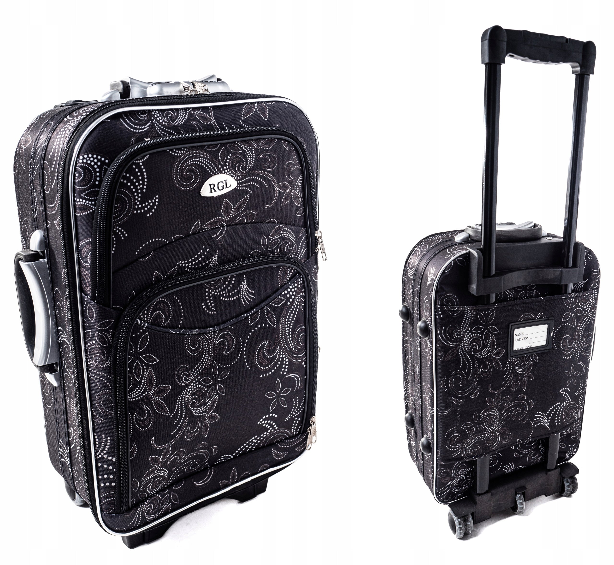 SMALL CABIN TRAVEL SUITCASE RGL 55x40x20 WHEELS LUGGAGE Depth (shorter edge) 19 cm