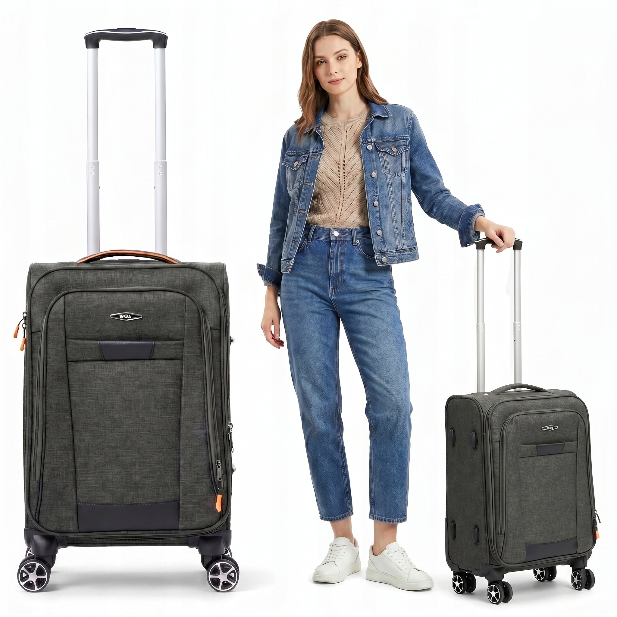 SMALL CABIN TRAVEL SUITCASE RYANAIR WIZZAIR 4 WHEELS CARRY-ON BAG Packaging status original