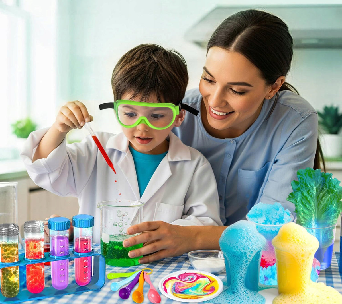 SMALL CHEMIST 52 SCIENTIFIC EXPERIMENTS EDUCATIONAL SET VOLCANO FOR CHILDREN Manufacturer code chemia laboratorium wulkan STEAM 52w1