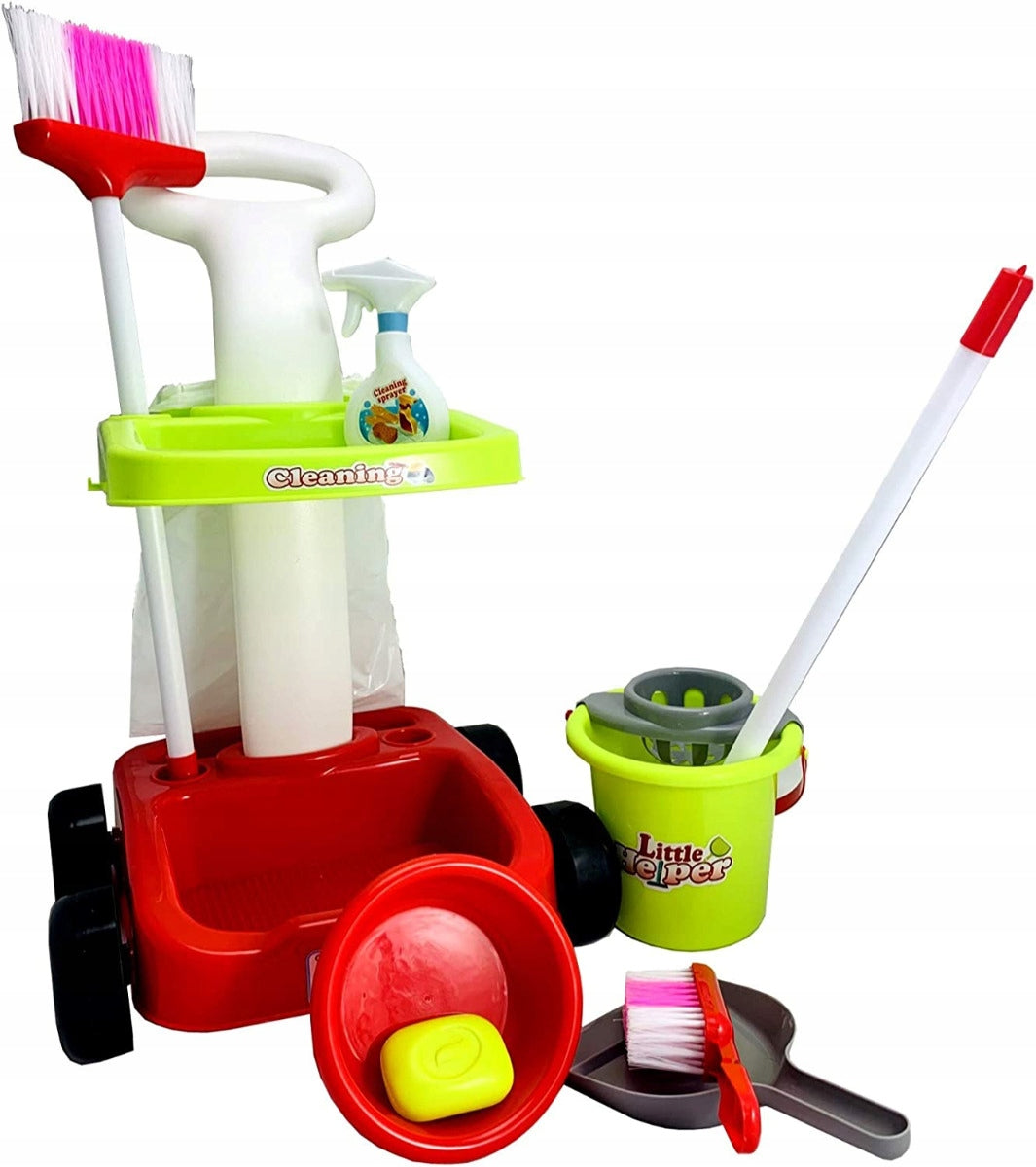 SMALL CLEANER SET IN STROLLER ACCESSORIES FOR CHILDREN MOP BROOM Bucket Packaging status original