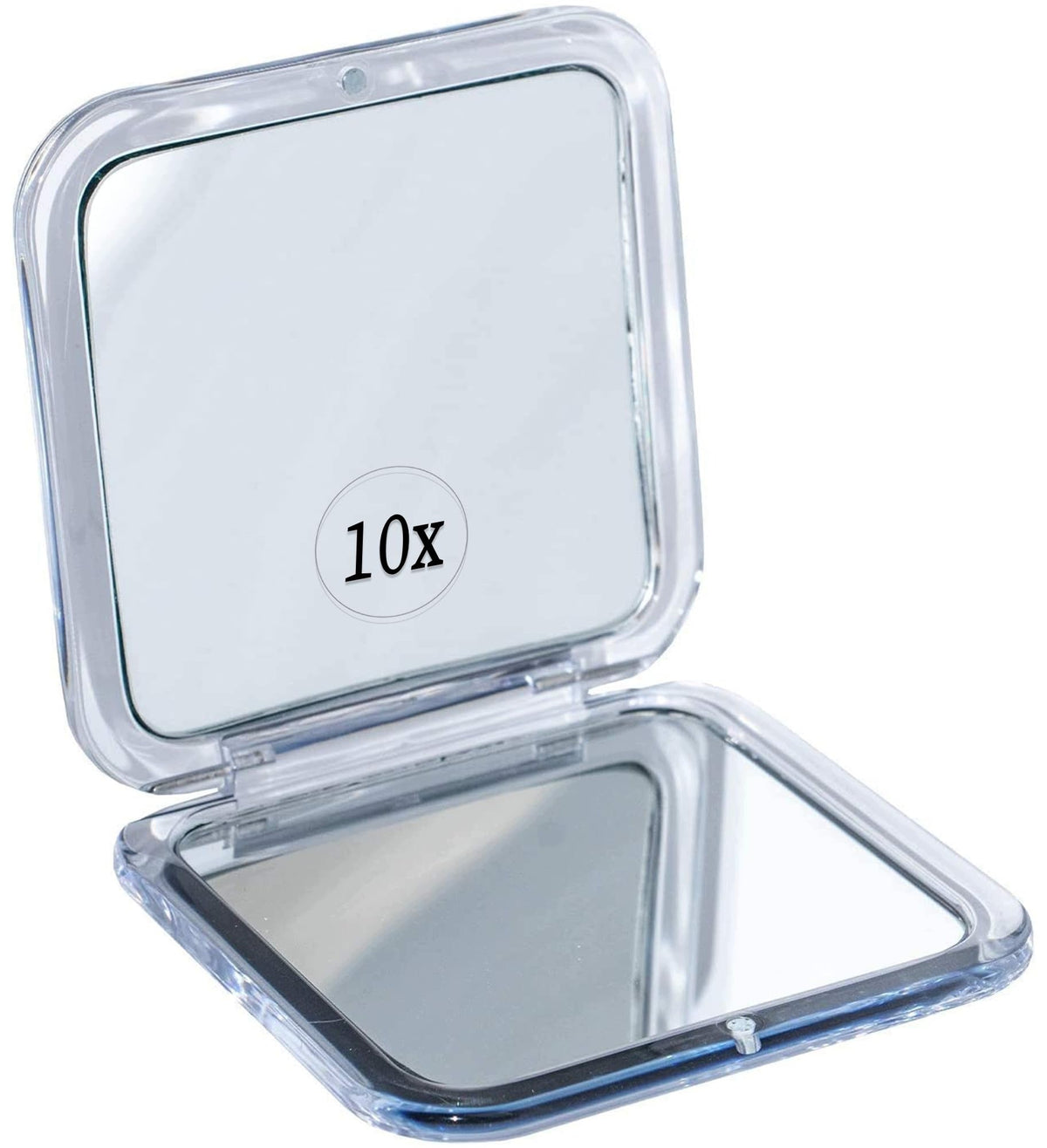 SMALL COMPACT MIRROR FOR TRAVEL 10 X / 1 X MAGNIFICATION FOR WORKSHOP