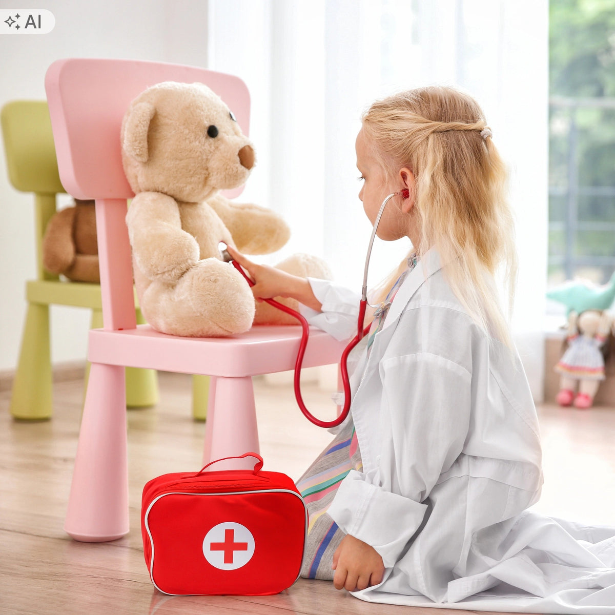 SMALL DOCTOR SET OF SMALL WOODEN DOCTOR FOR CHILDREN in case 14elem Packaging status original