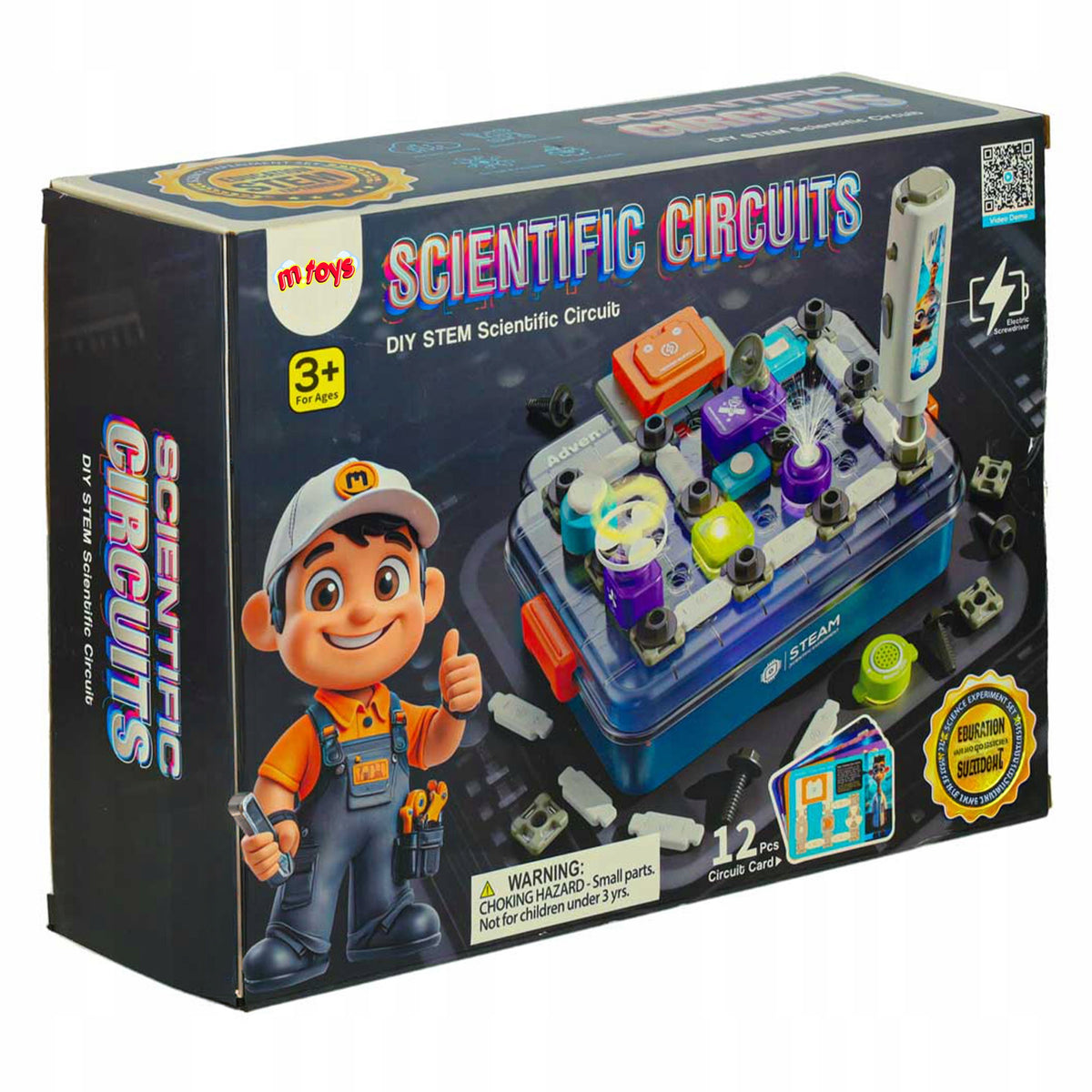 SMALL ELECTRONICS STEM CIRCUITS LEARNING LED SOUND MOVEMENT 12 CARDS WITH TASKS 58 EL Packaging status original