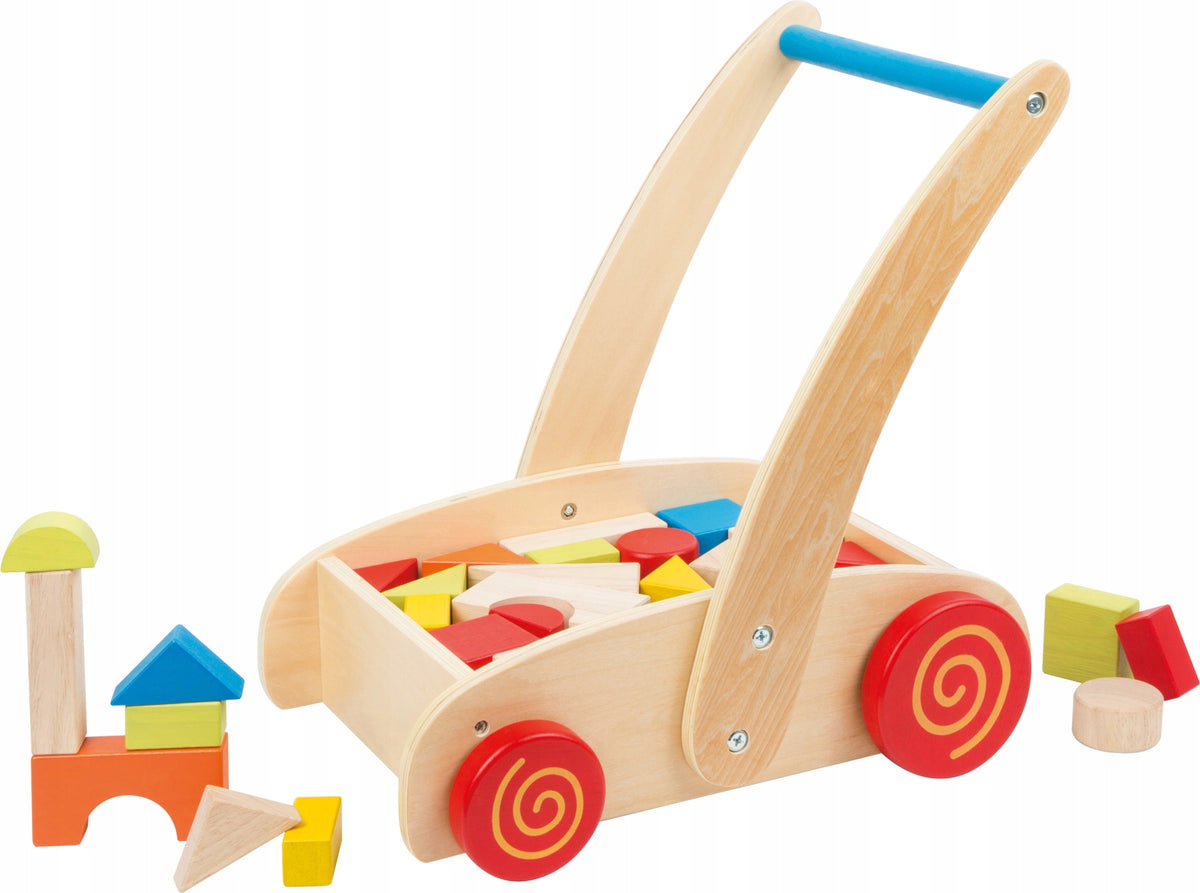 SMALL FOOT Walker/pusher with classic blocks Packaging status original