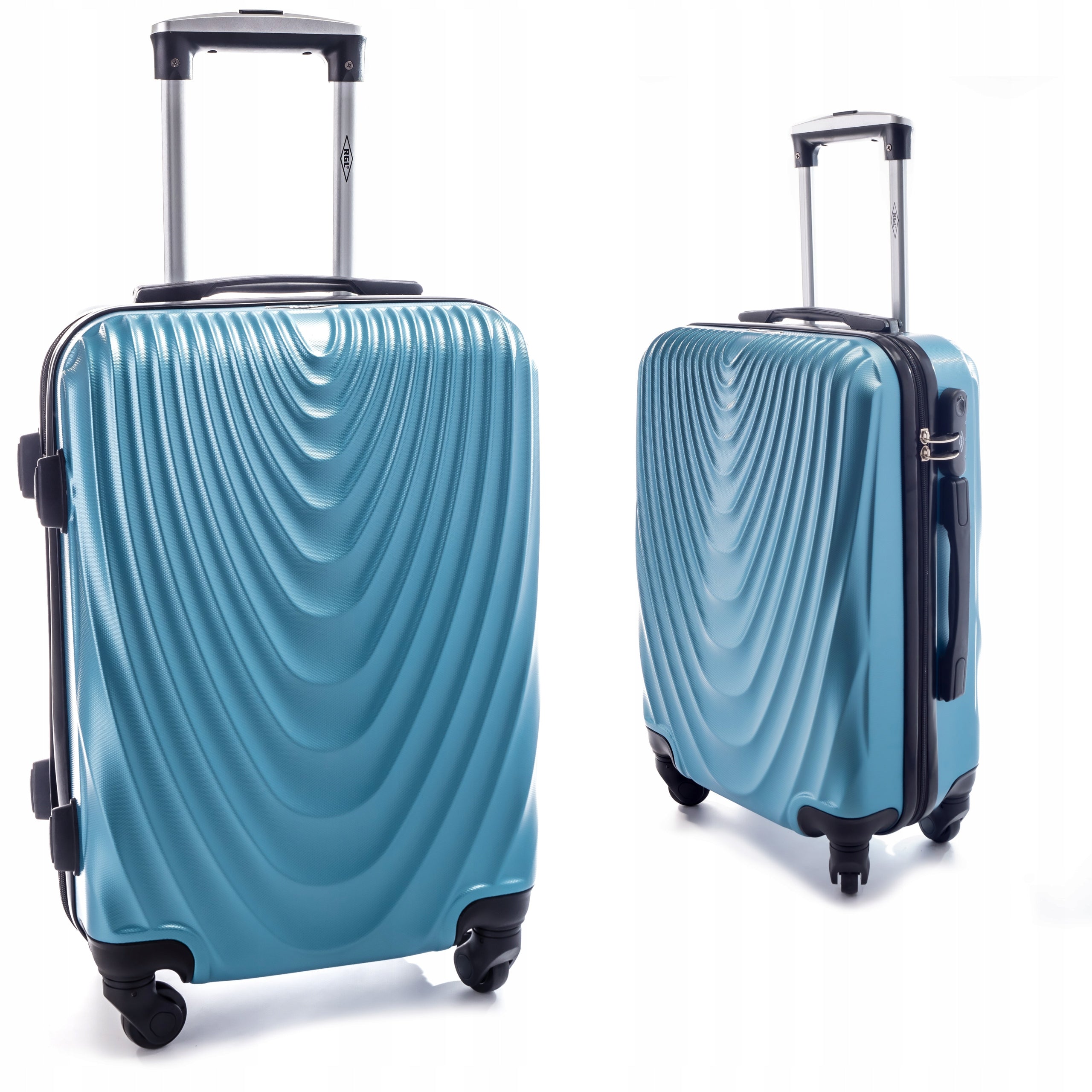 SMALL L SUITCASE ON WHEELS TRAVEL BAG ABS Height 55 cm