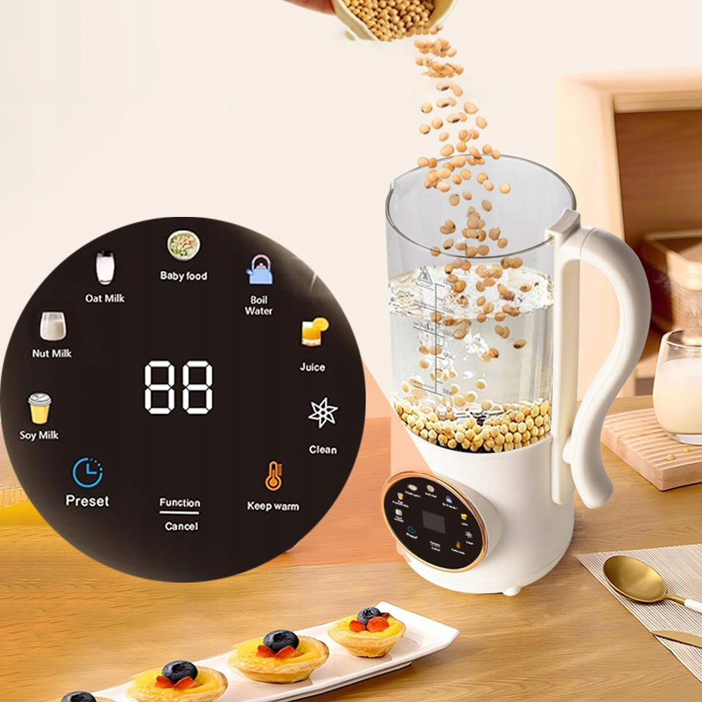 SMALL LED KITCHEN BLENDER 1400ML 8IN1 SELF-CLEANING 600W FOR SOY MILK Brand no brand