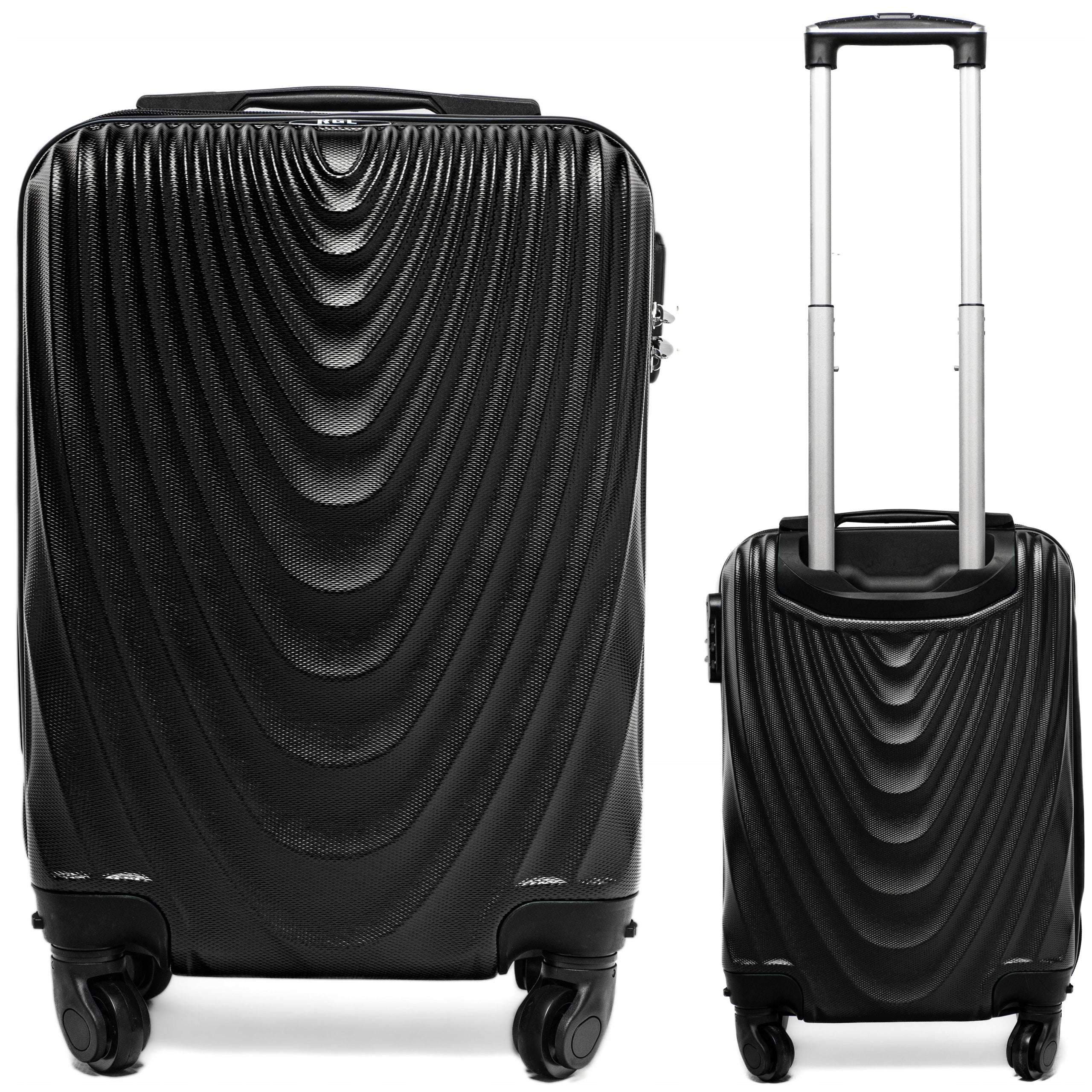 SMALL M CABIN SUITCASE ON WHEELS TRAVEL ABS Ryanair Wizzair 55x40x20 Brand RGL