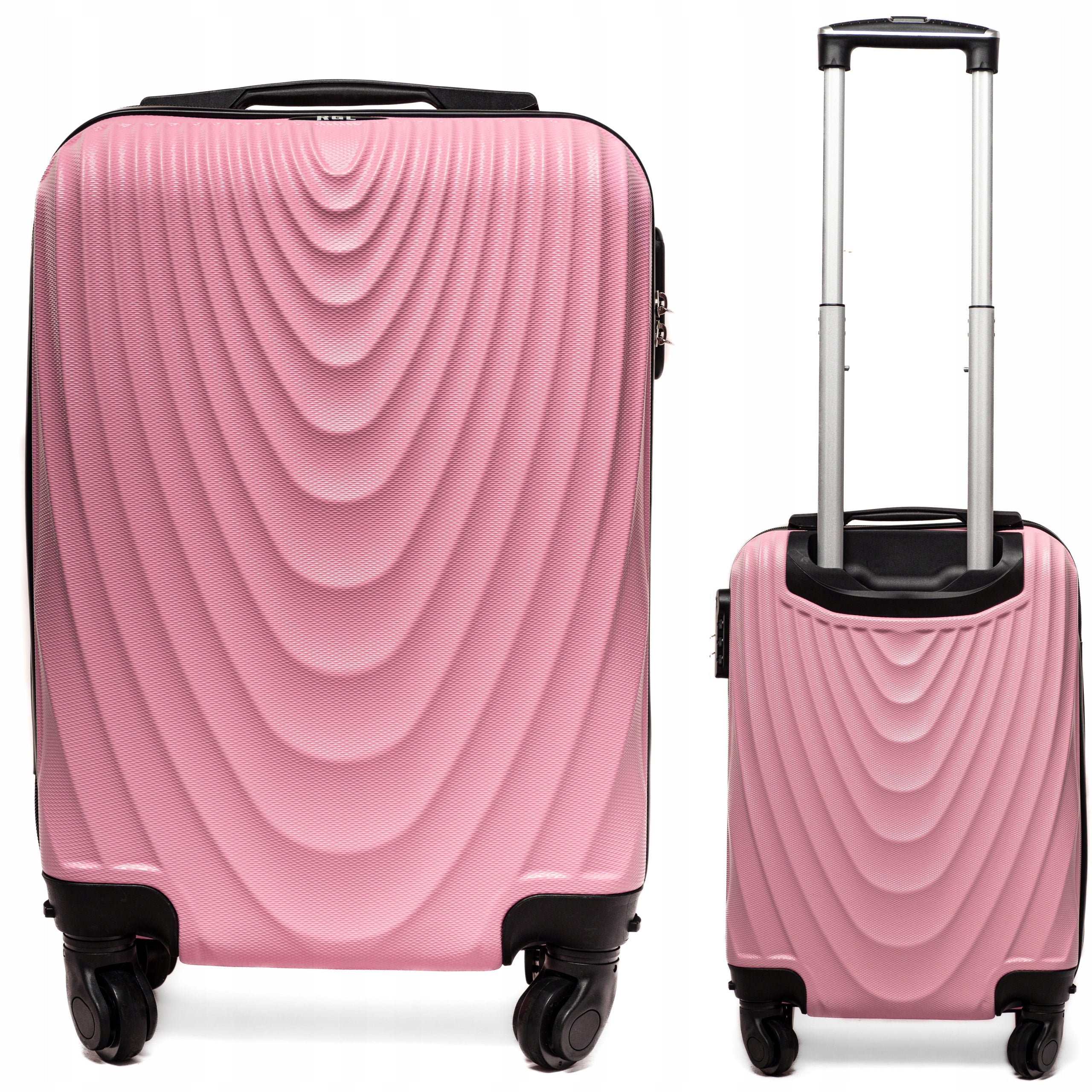 SMALL M CABIN SUITCASE ON WHEELS TRAVEL ABS Ryanair Wizzair 55x40x20 Kind hard
