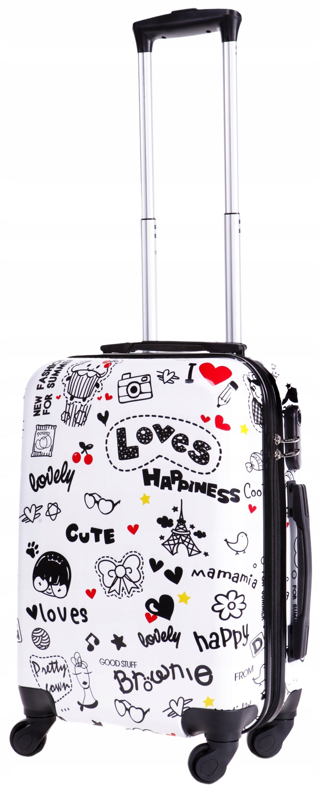 SMALL TRAVEL CABIN SUITCASE 30L 4 WHEELS POLYCARBON BAGIA SUITCASES COLORS