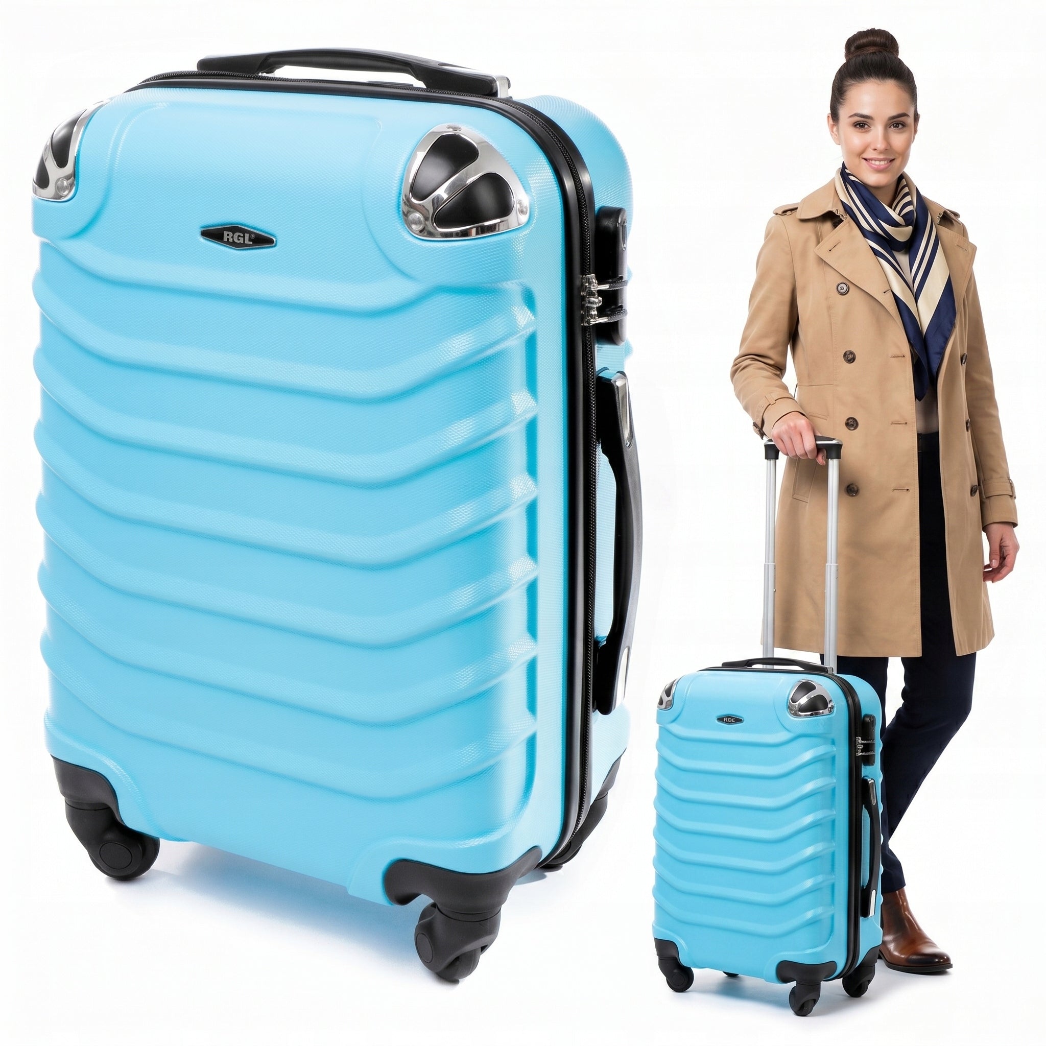 SMALL TRAVEL CASE 730 L BAG 4 WHEELS COMBINATION LOCK WIZZAIR, RYANAIR
