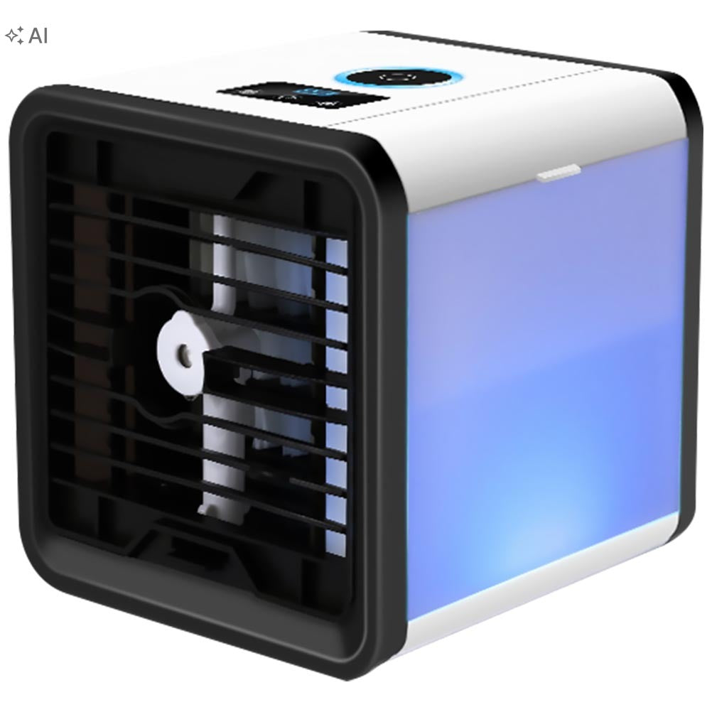 SMALL USB COOLING FAN WITH HUMIDIFIER AND PURIFIER FOR SUMMER Dominant color multicolor