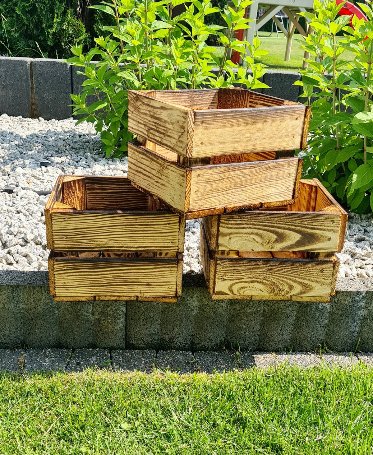 SMALL WOODEN Tanned BOX 22x20x15 Capacity 2 l