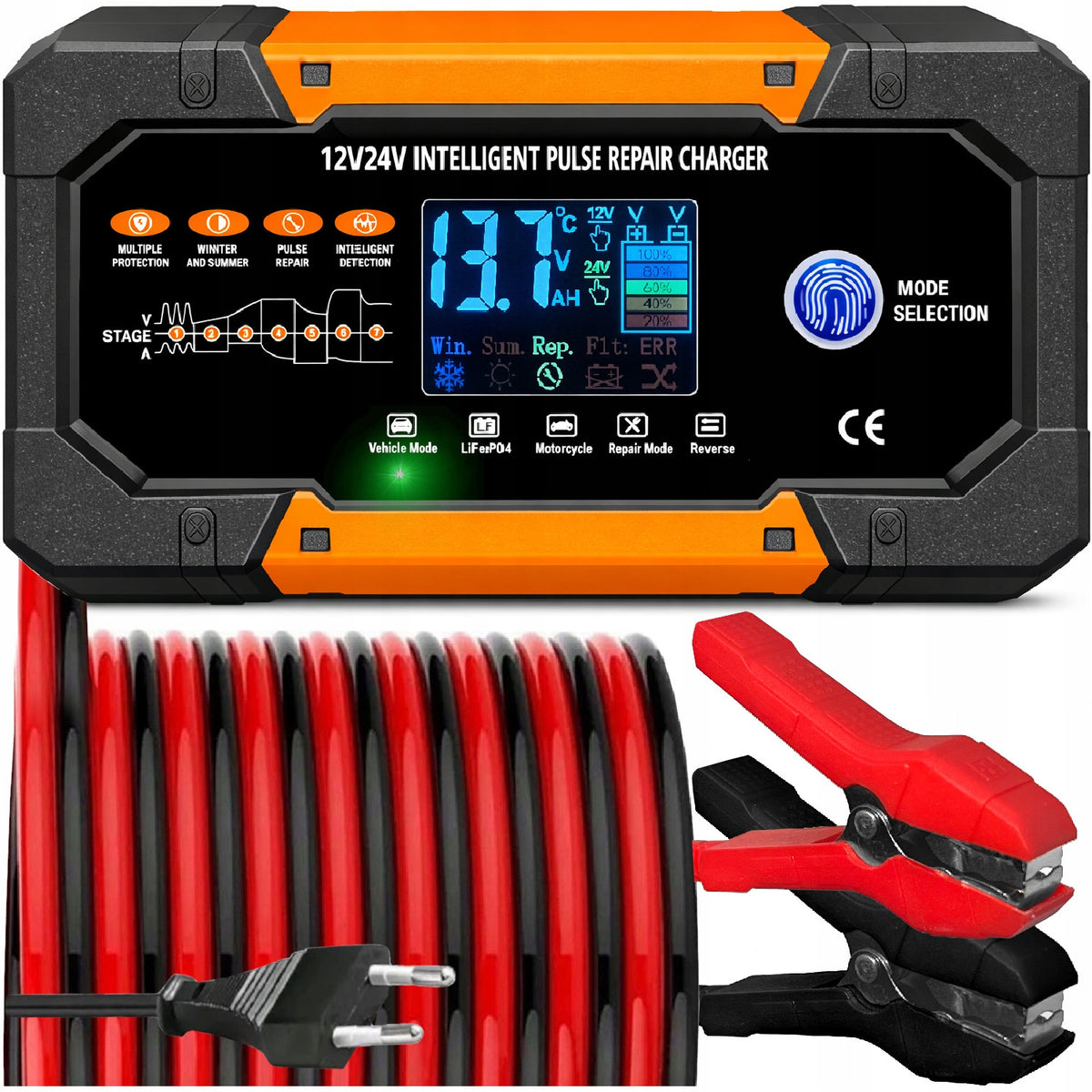 SMART 7in1 Battery Rectifier with 12V 24V Automatic Repair Function