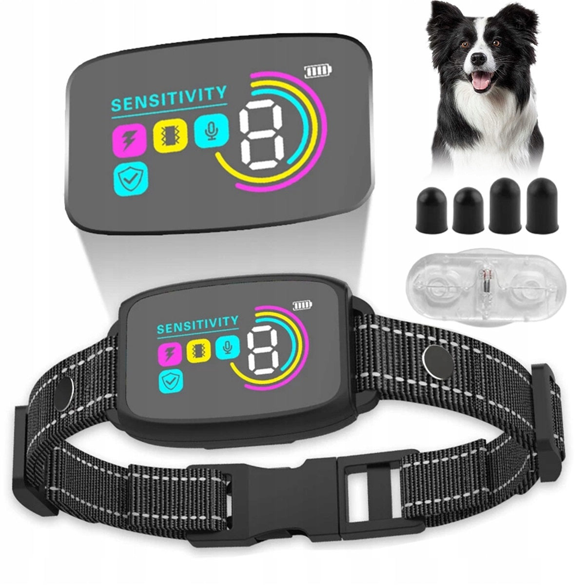SMART ANTI-BARKING COLLAR WITH 8 LEVELS OF IP67 SENSITIVITY Manufacturer code Obroża elektryczna przeciw