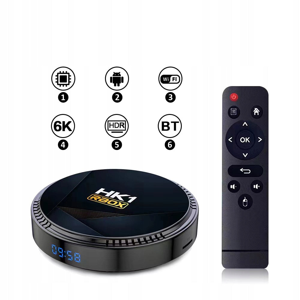 SMART BOX TV 6K 2G+16G ANDROID 12.0 WIFI BT 4.0 ODTWARZACZ MULTIMEDIALNY.(2 Manufacturer code H8618