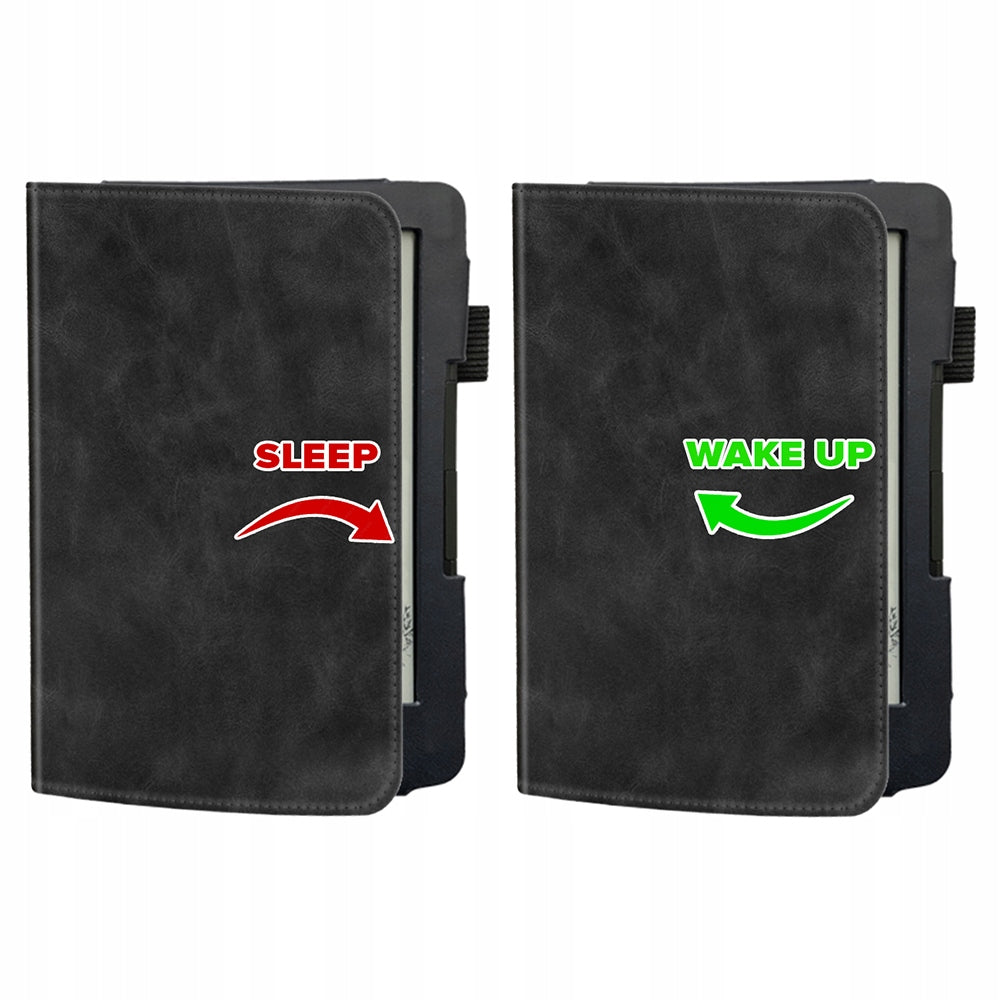 SMART COVER LEATHER CASE + STYLUS FOR INKBOOK CALYPSO PLUS / PRIME / LUMOS For inkBOOK