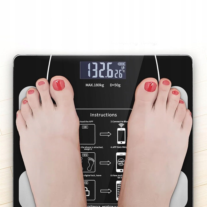 SMART ELECTRONIC ANALYTICAL BATHROOM SCALE WITH GREASE APP AND Kind electronic