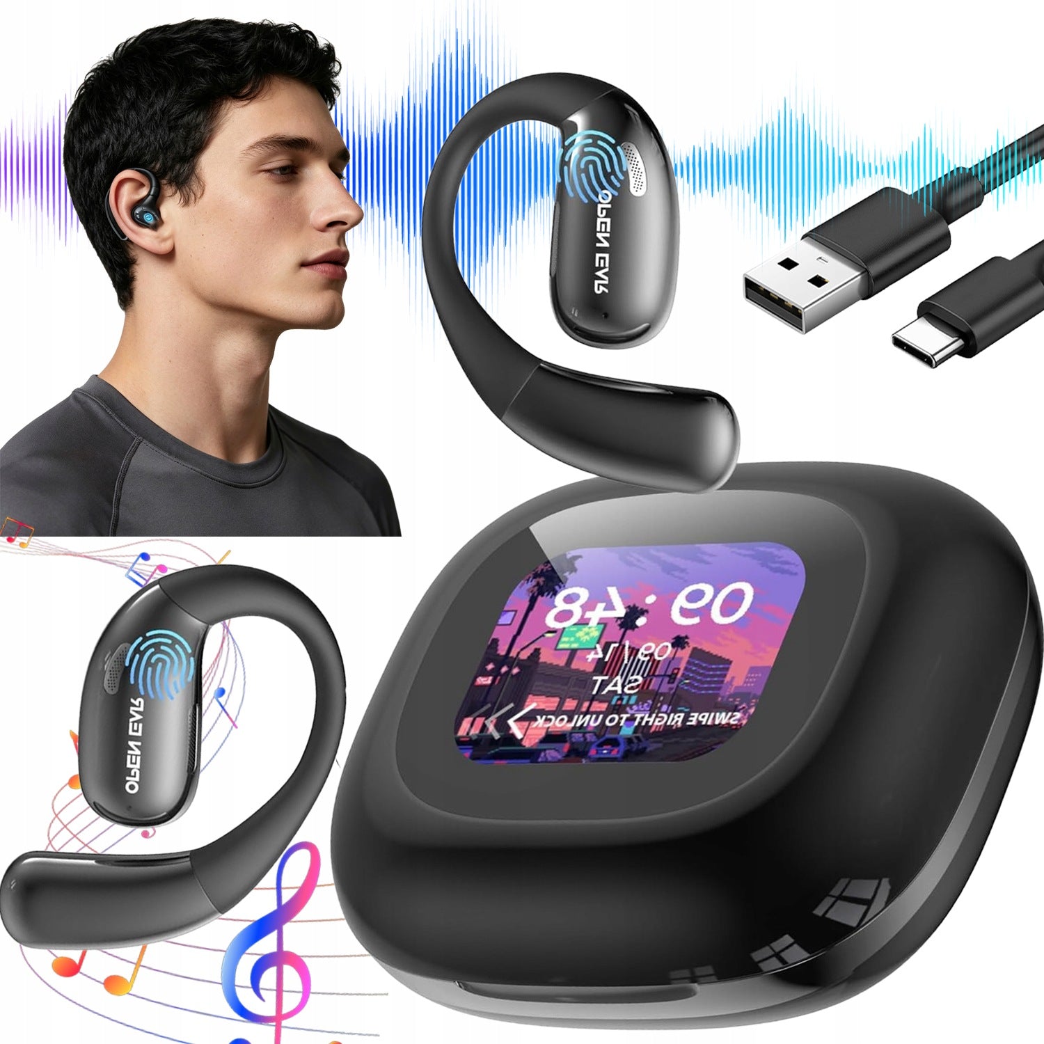 SMART HEADPHONES FOR TRANSLATION BLUETOOTH TRANSLATOR WIRELESS 139 LANGUAGES