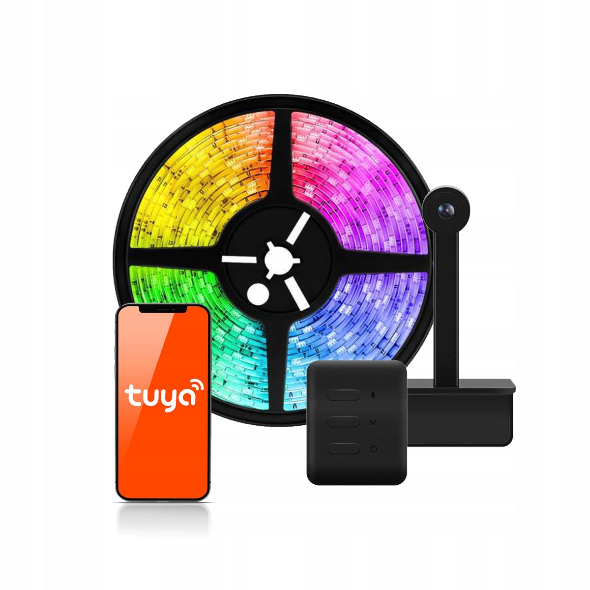 SMART LED RGB strip 3.8m for TV 55-65 Tuya Spacetronik colors in sound mode Brand Spacetronik
