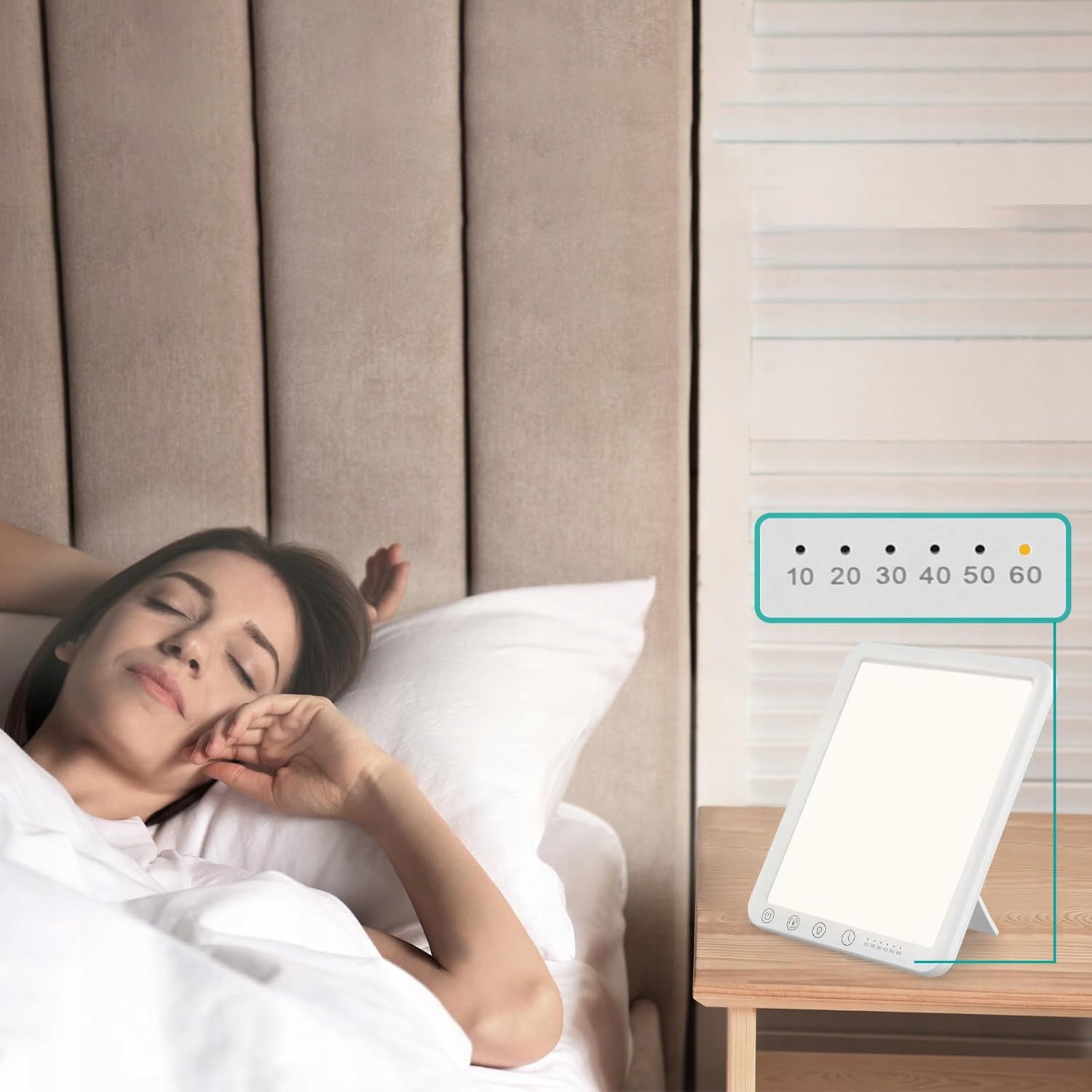 SMART MOOD LIGHT THERAPY LAMP 3 COLOR TEMPERATURES Batteries included no