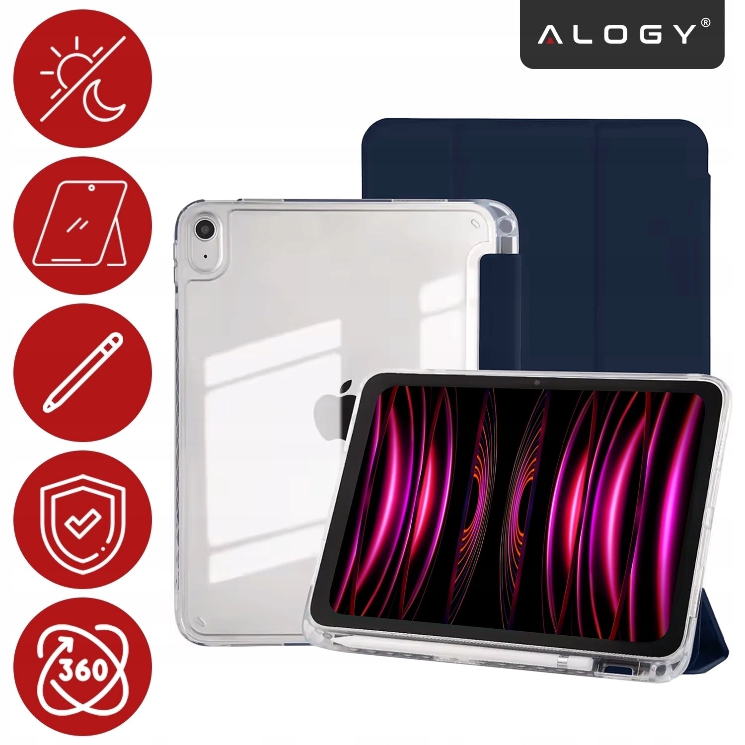SMART PENCIL CASE for Apple iPad 10.9 10th GEN 2022 / iPad 11 A16 11th GEN 2025 Fits model iPad 10.9" 10 GEN 2022 iPad 11" A16 11GEN 2025