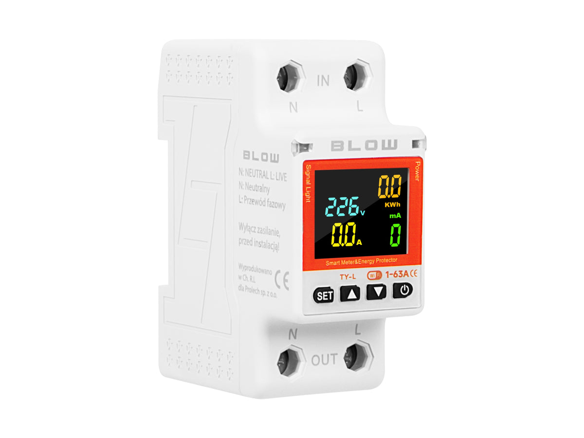 SMART POWER CURRENT METER WIFI POWER RELAY FOR WIFI TUYA RAIL Packaging status original