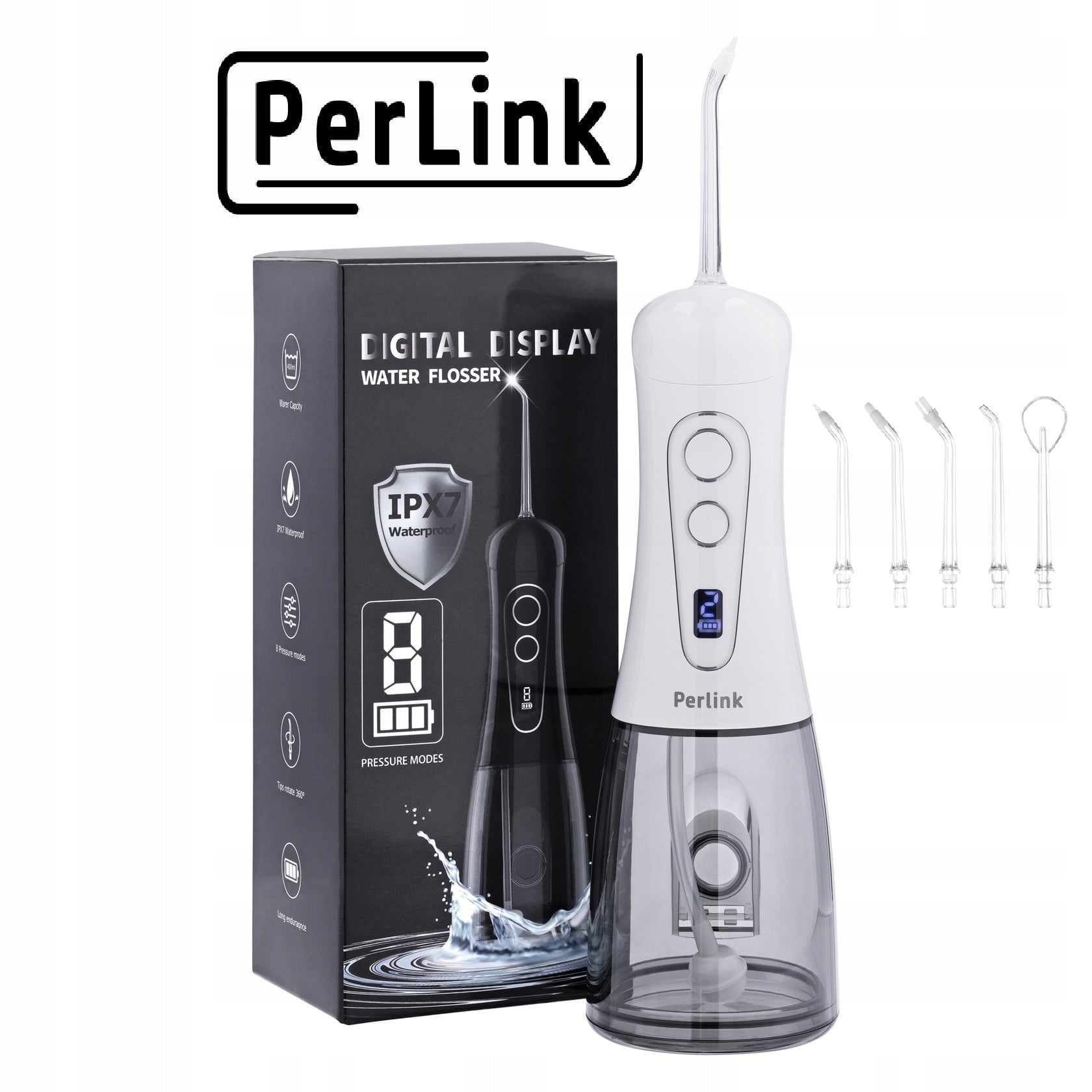 SMART TOOTH IRRIGATOR 8 MODES 5 NOZZLES POWERFUL PROFESSIONAL WIRELESS