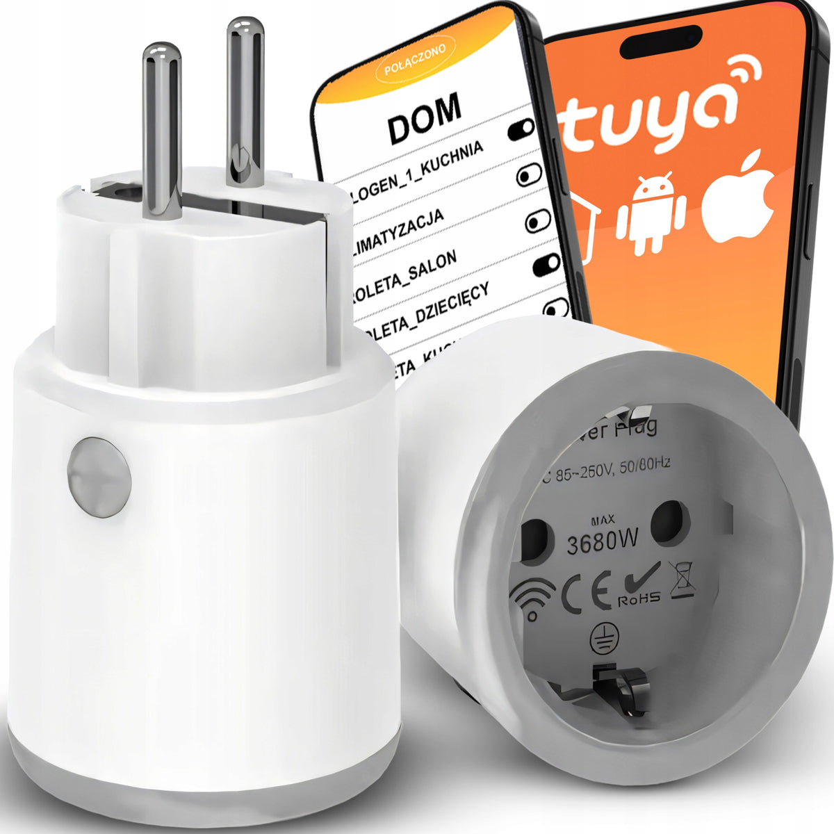 SMART WIFI SOCKET SMART TUYA ENERGY METER PROGRAMMER 3680W 16A Packaging status original
