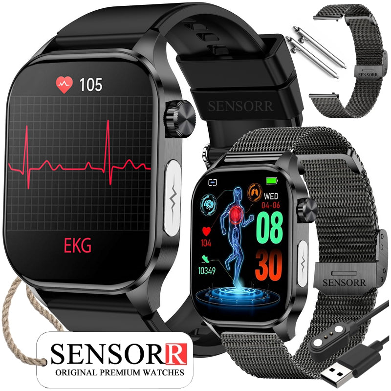 SMARTWATCH MEN'S ECG WATCH SUGAR MEASUREMENT FUNCTION CONVERSATION BLOOD PRESSURE MONITOR