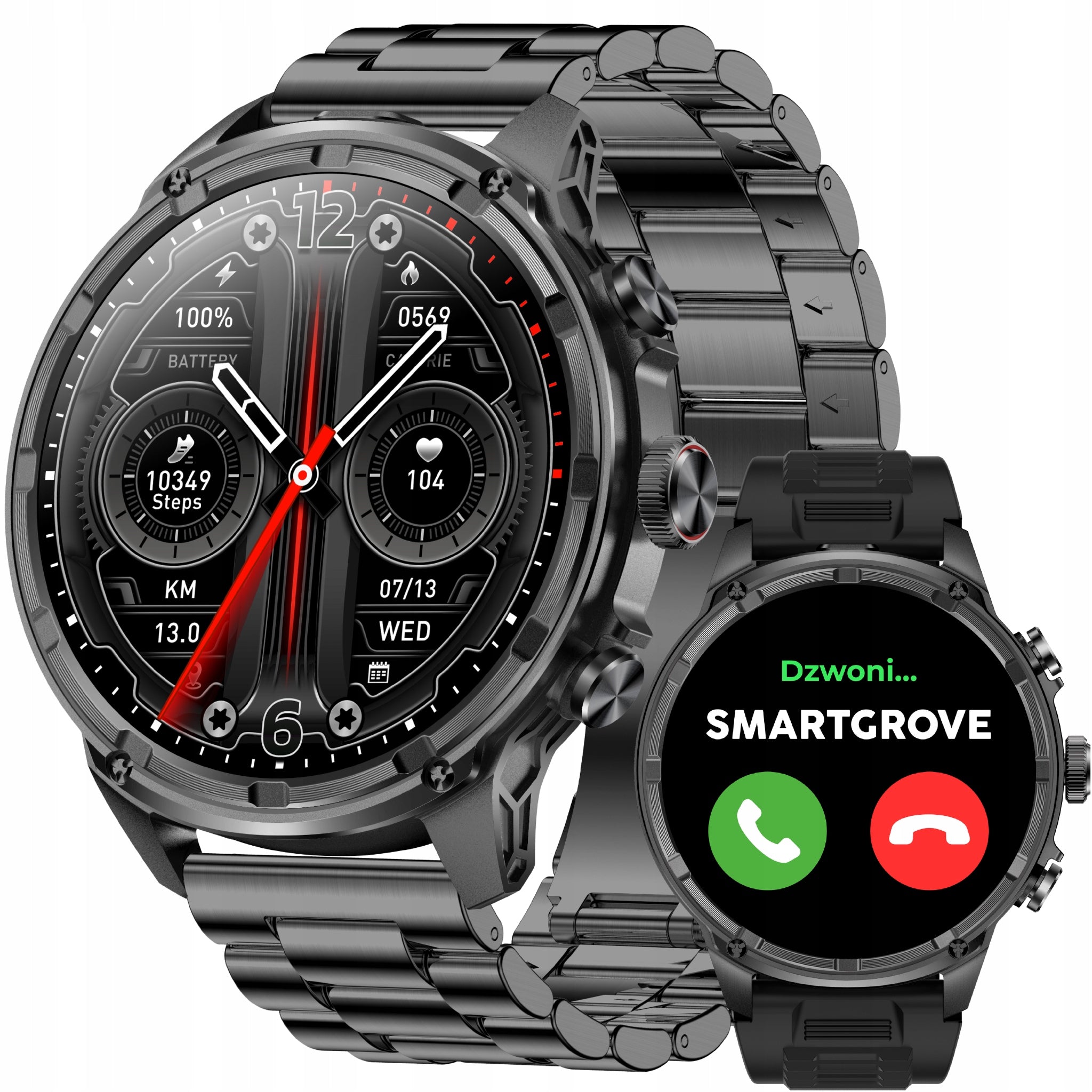 SMARTWATCH MEN'S WATCH MENU PL WATERPROOF CONVERSATION PULSE PRESSURE AMOLED