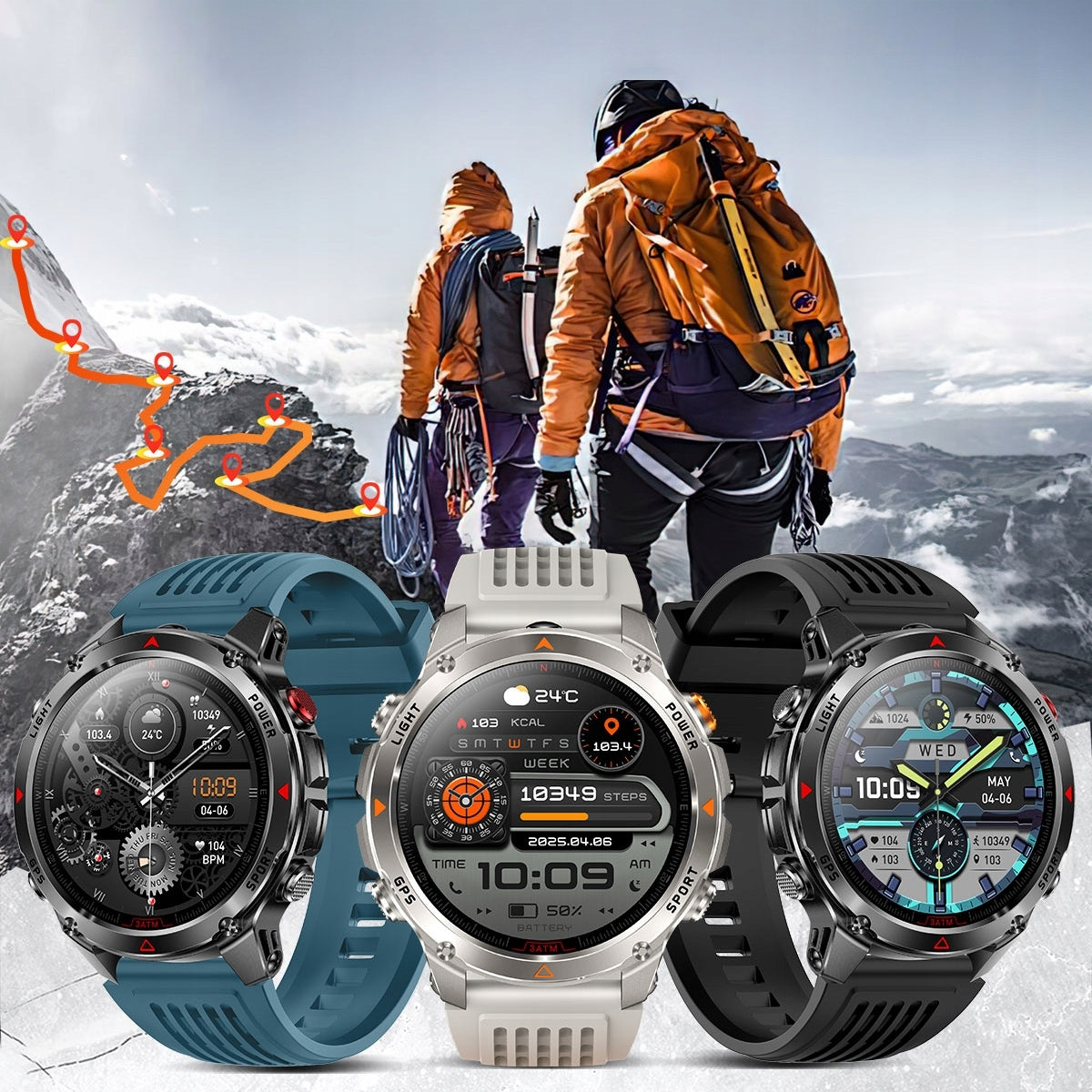 SMARTWATCH MEN'S WATERPROOF TALK MENU PL SPORT GPS SMART WATCH Packaging status original