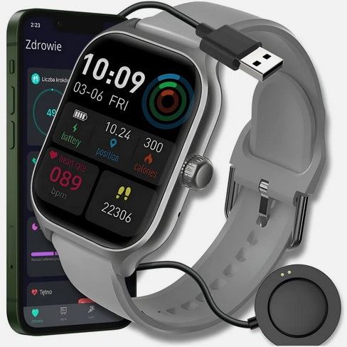 SMARTWATCH MEN'S WOMEN'S CALL WATCH Polish HEART RATE OXYGEN PRESSURE SPORT Manufacturer code smart watch