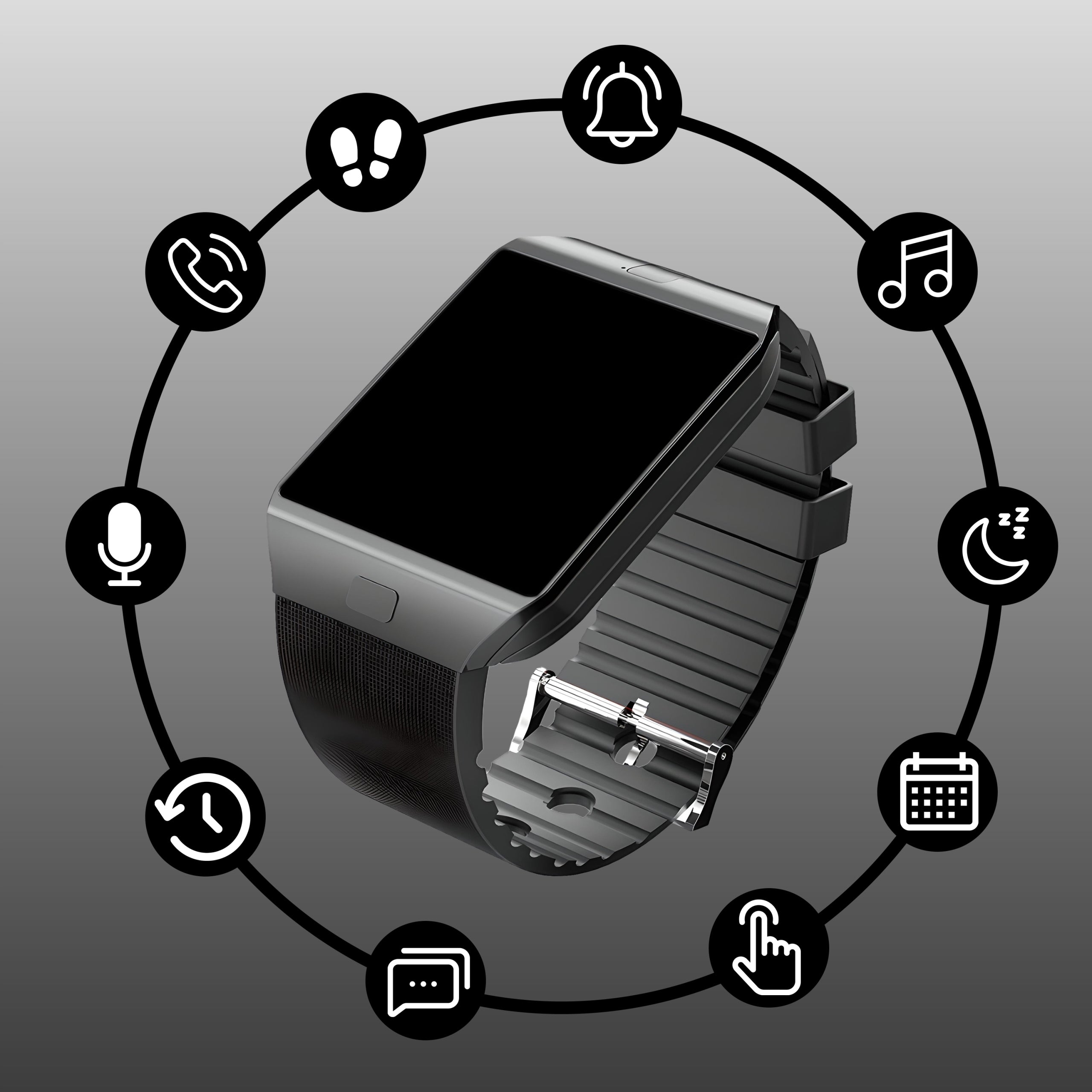 SMARTWATCH WATCH POLISH MENU SIM CARD SD SCREEN IPS CONNECTIONS CAMERA Manufacturer code TT350PL