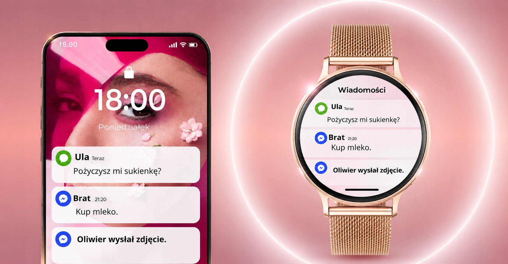 SMARTWATCH WOMEN'S WATCH MENU PL TALK SMS NOTIFICATIONS SPORT AMOLED HD Manufacturer code SG04