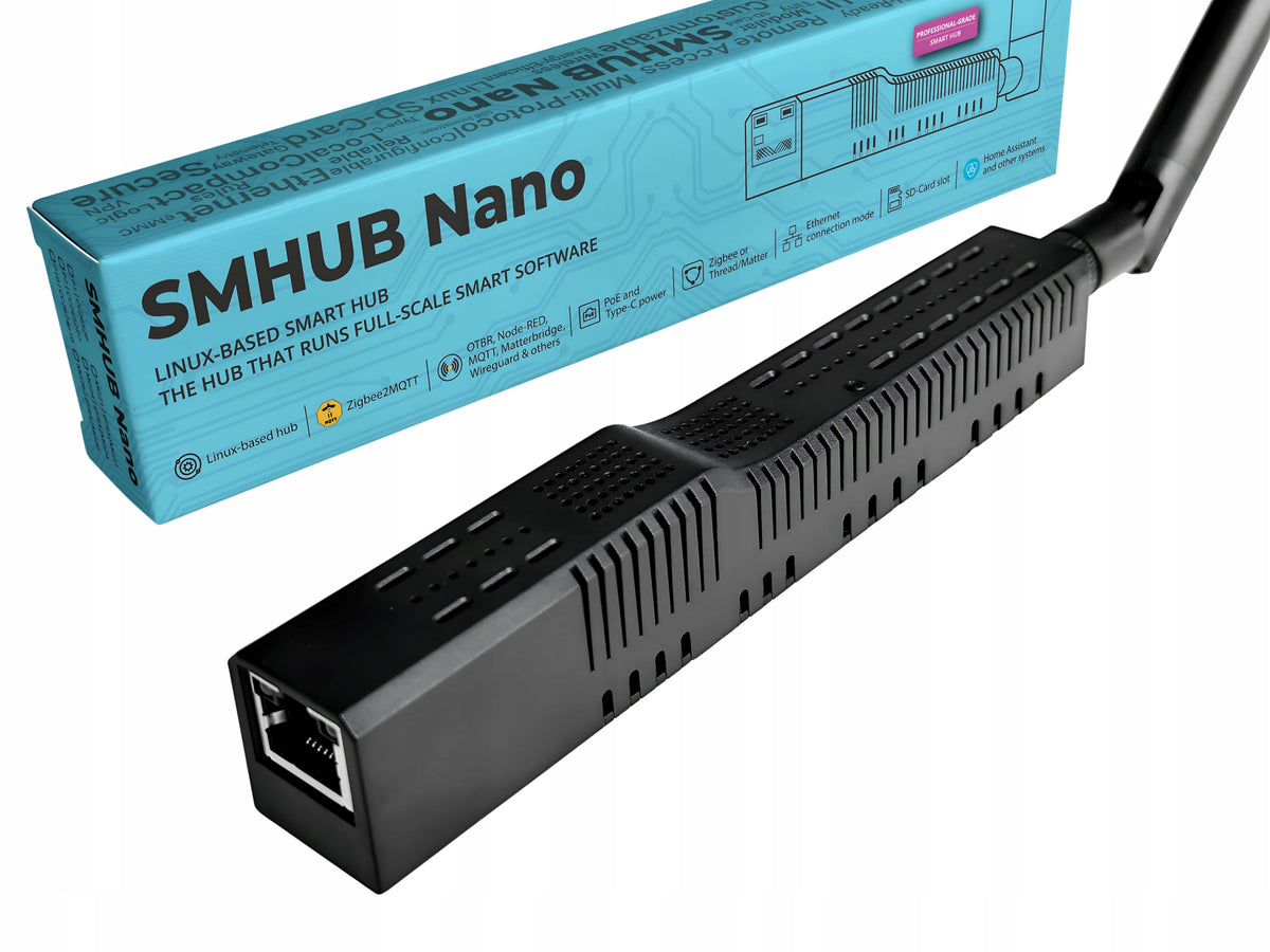 SMHUB Nano MG24 HUB ZigBee Gateway Controller MQTT ZHA Matter Home Assistant