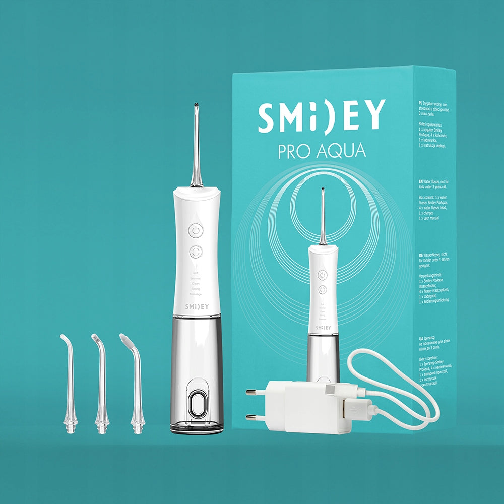 SMILEY WIRELESS DENTAL TOOTH IRRIGATION 4 TIPS + freebie EAN (GTIN) 5904689166130