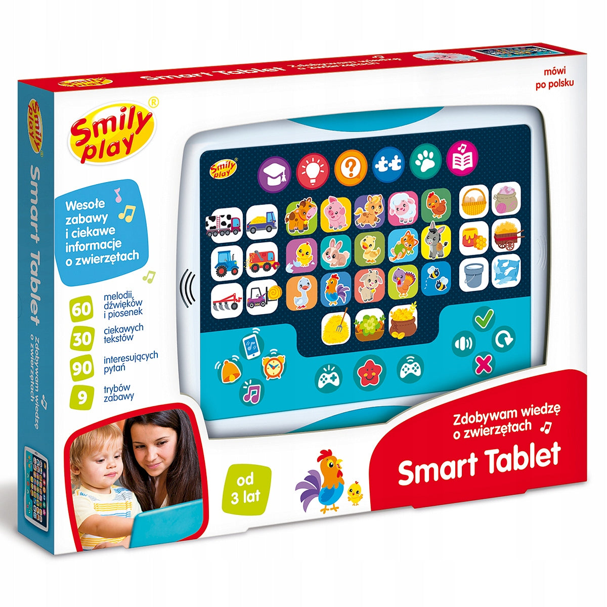 SMILY PLAY Educational Smart Tablet SPEAKS in Polish animal knowledge Brand Smily Play