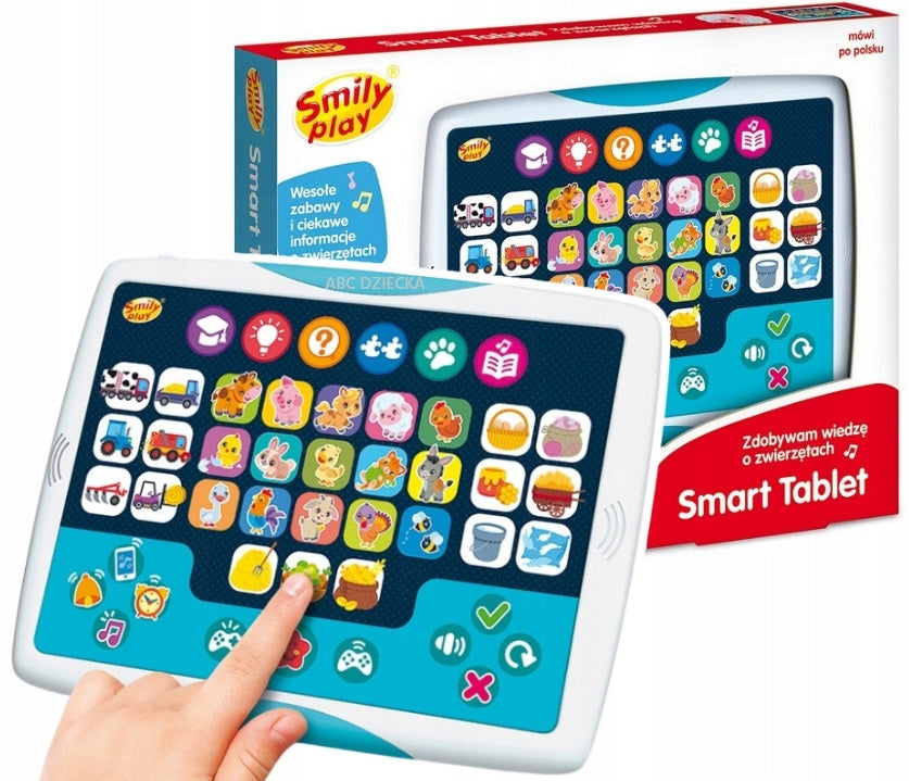 SMILY PLAY Educational Smart Tablet SPEAKS in Polish animal knowledge